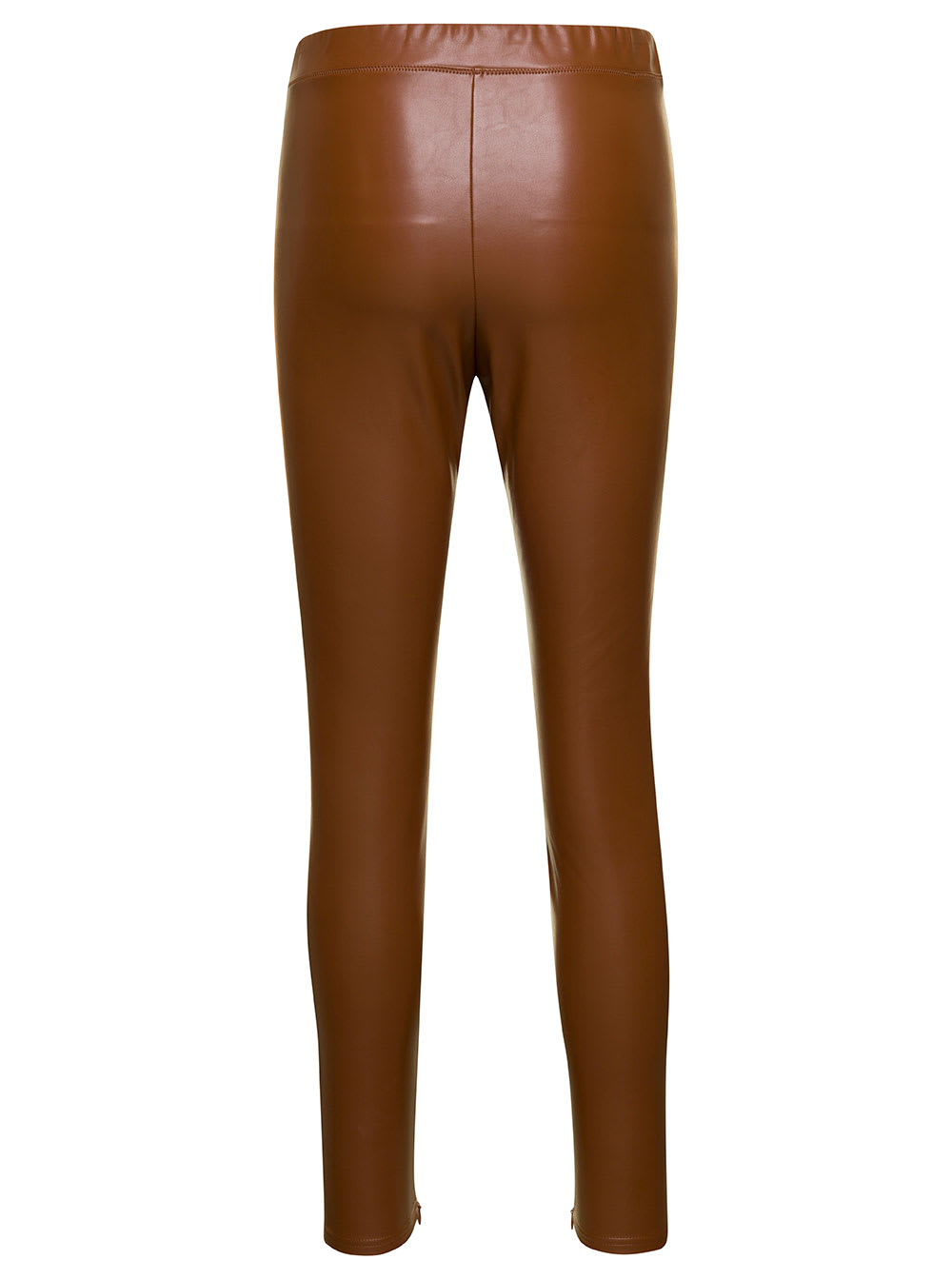 Shop Michael Kors Eco Leather Leggings  In Luggage