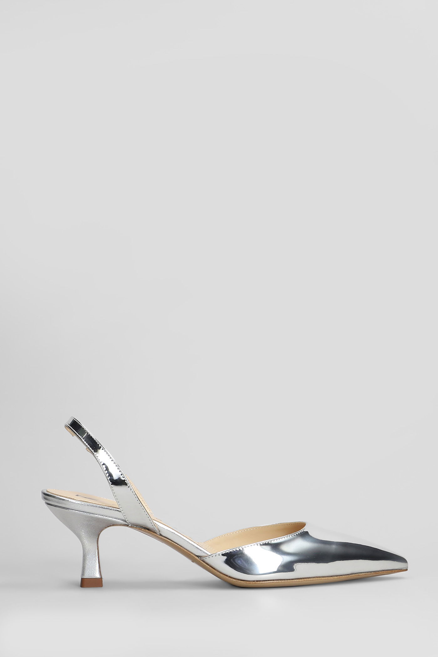 Sandals In Silver Leather