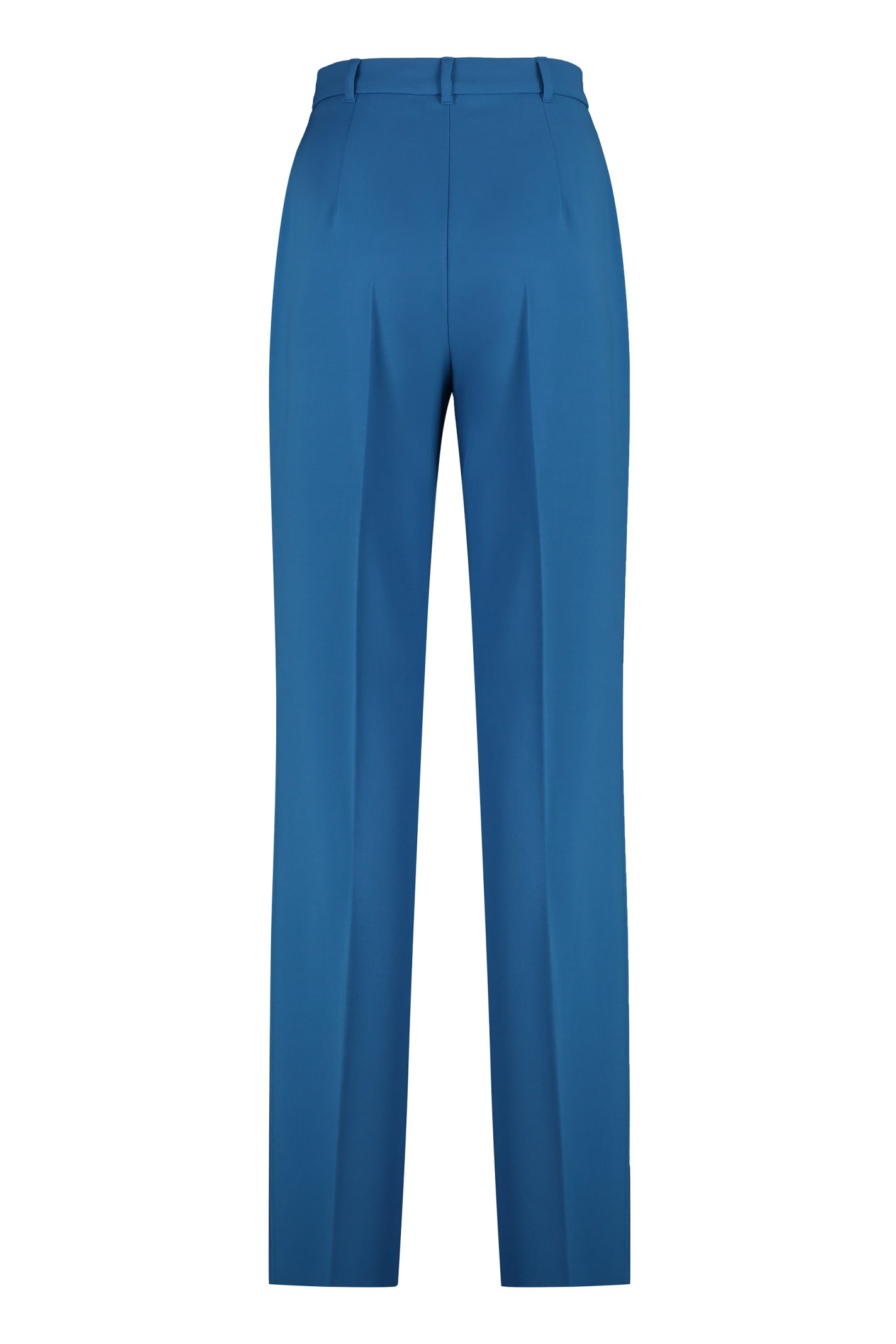 Shop Max Mara Agami Crêpe Trousers In Blue