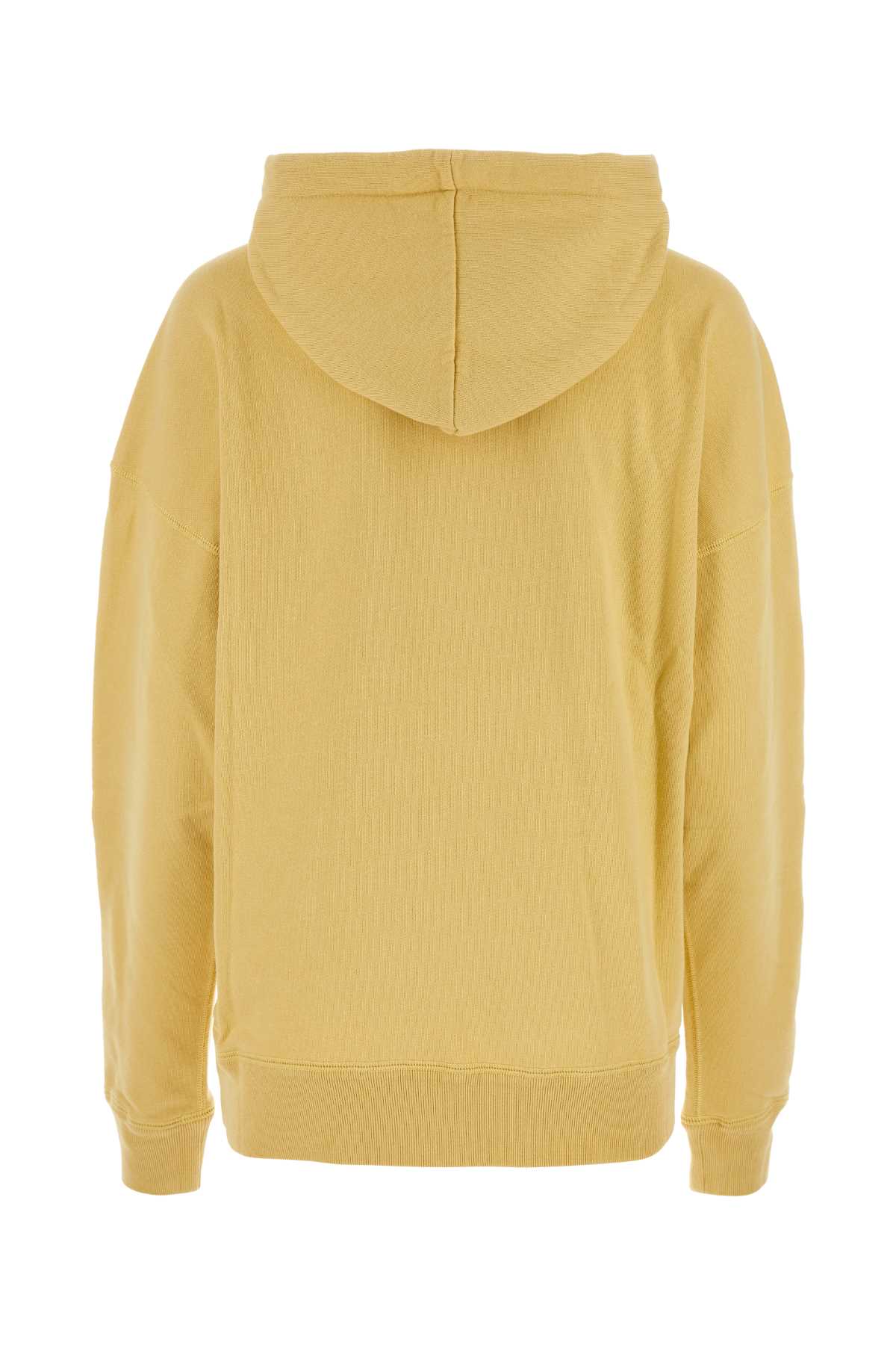 Shop Marant Etoile Yellow Cotton Blend Mansel Sweatshirt In Sunlightecru