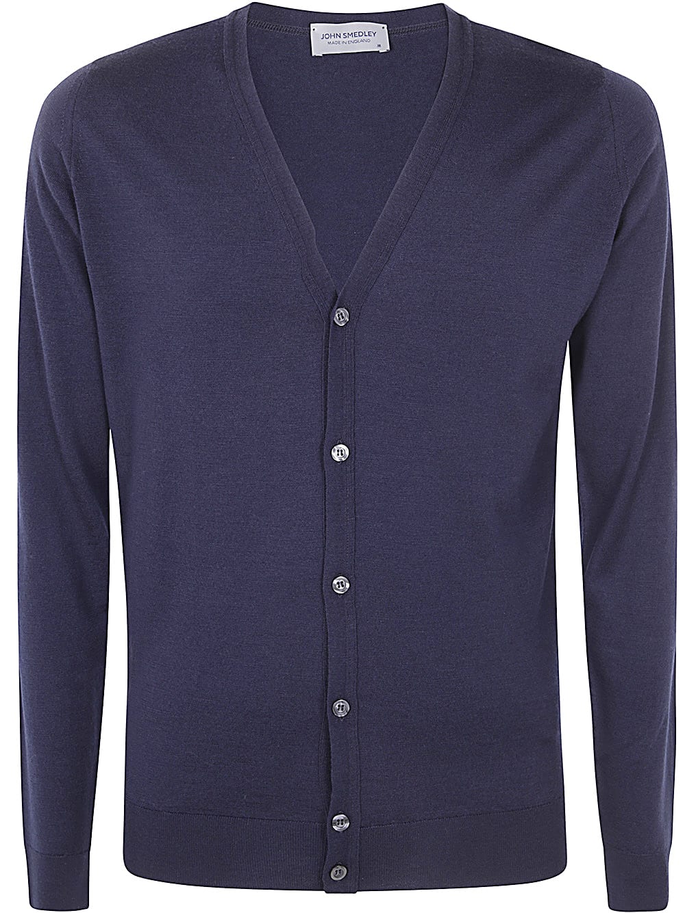 Shop John Smedley Petworth Cardigan Fashioned Vn Ls In Midnight