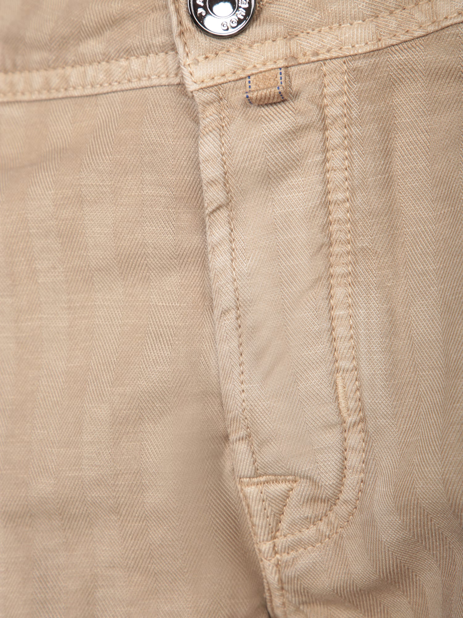JACOB COHEN BEIGE CHAMBRAY BERMUDA SHORTS