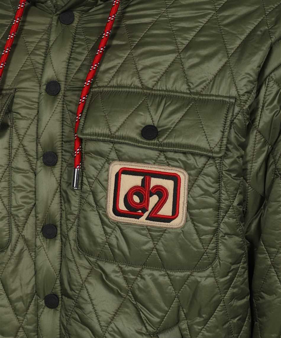 Shop Dsquared2 Quilted Jacket In Green