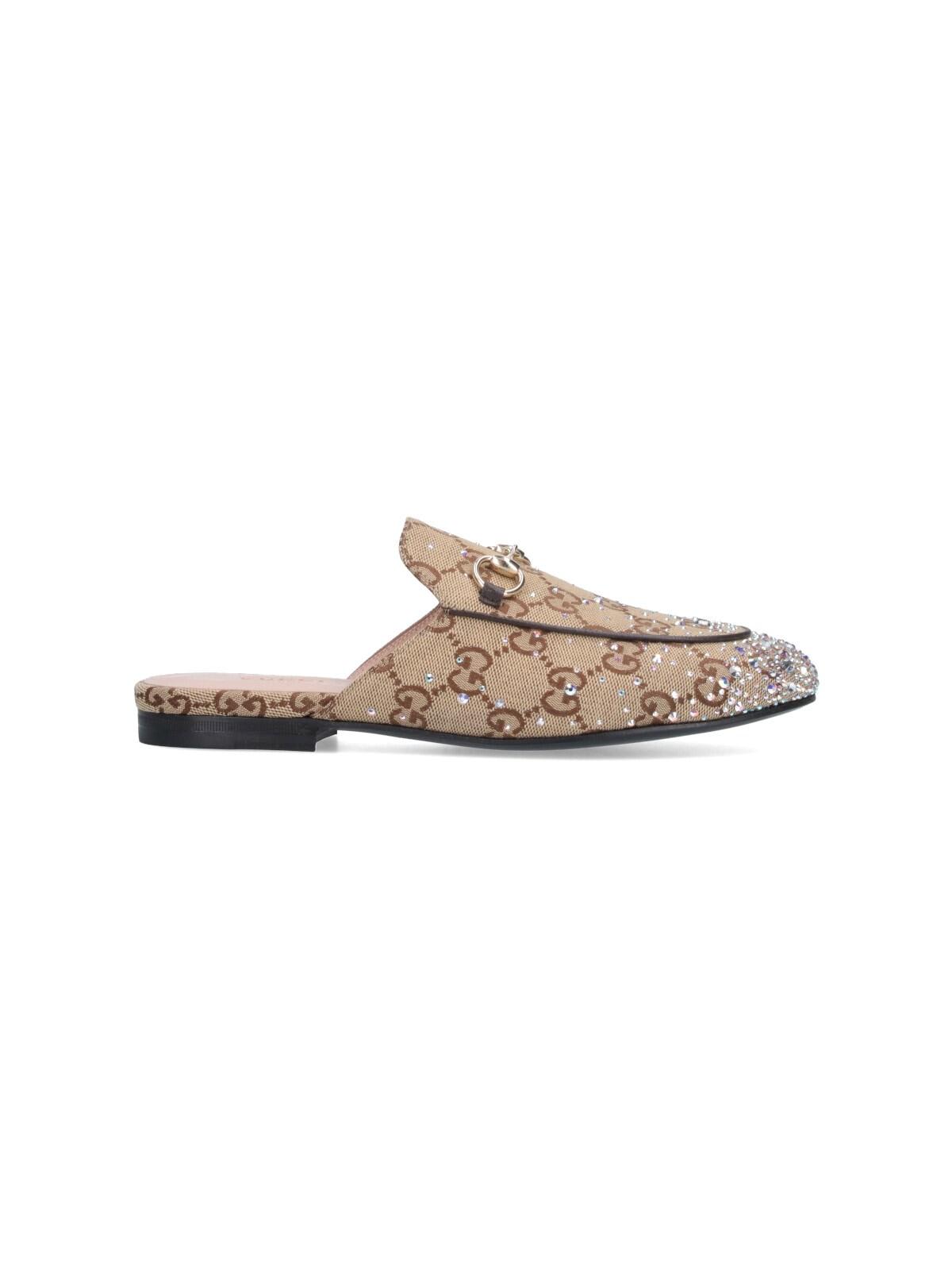 Gucci Embellished Round Toe Mules