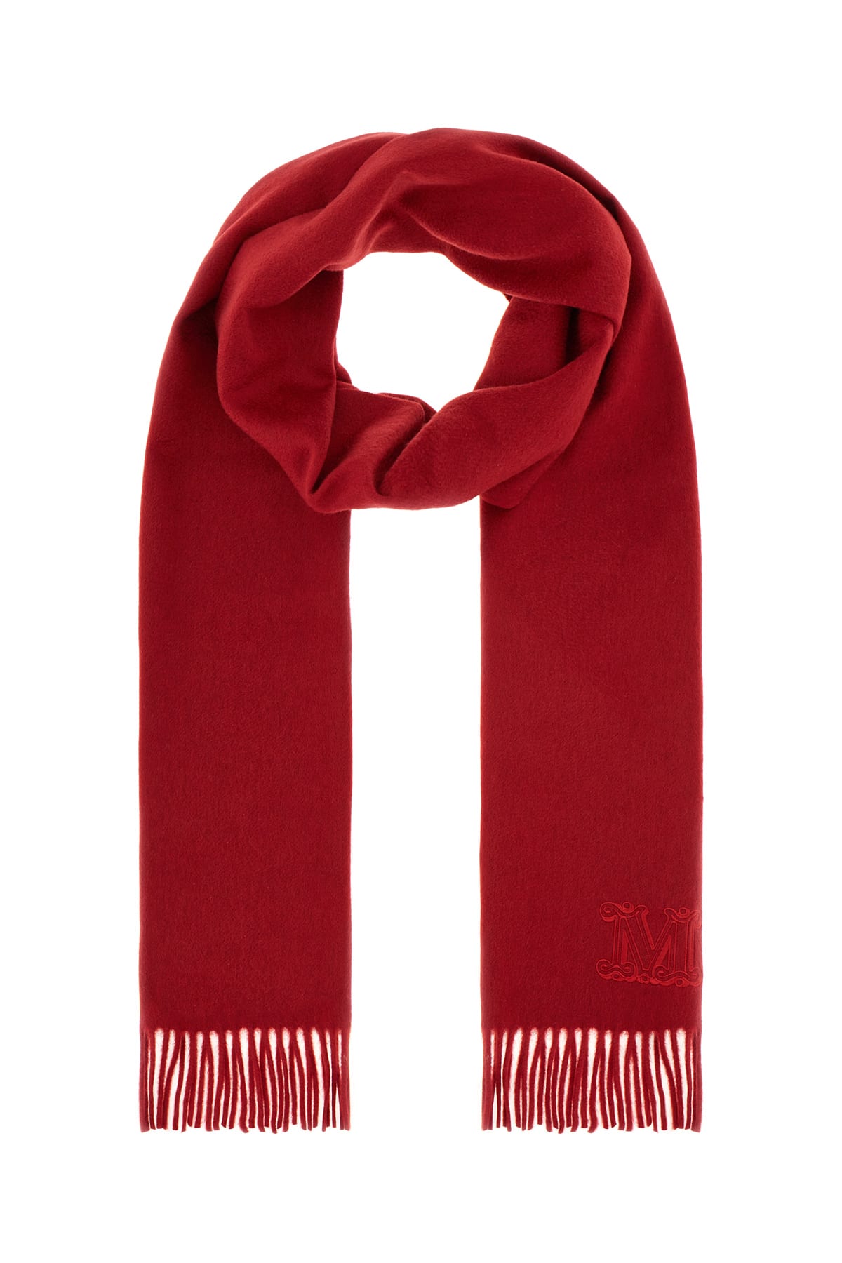 Max Mara Tiziano Red Cashmere Scarf In 073