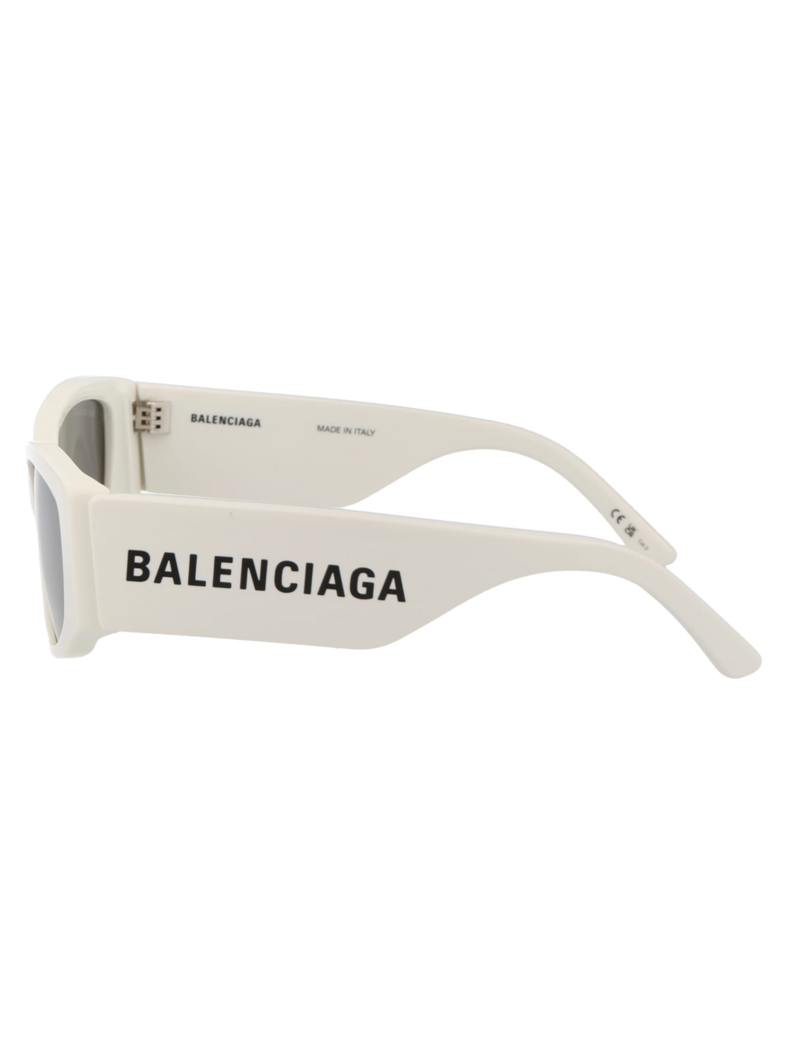 Shop Balenciaga Bb0258s Sunglasses In 003 White White Grey
