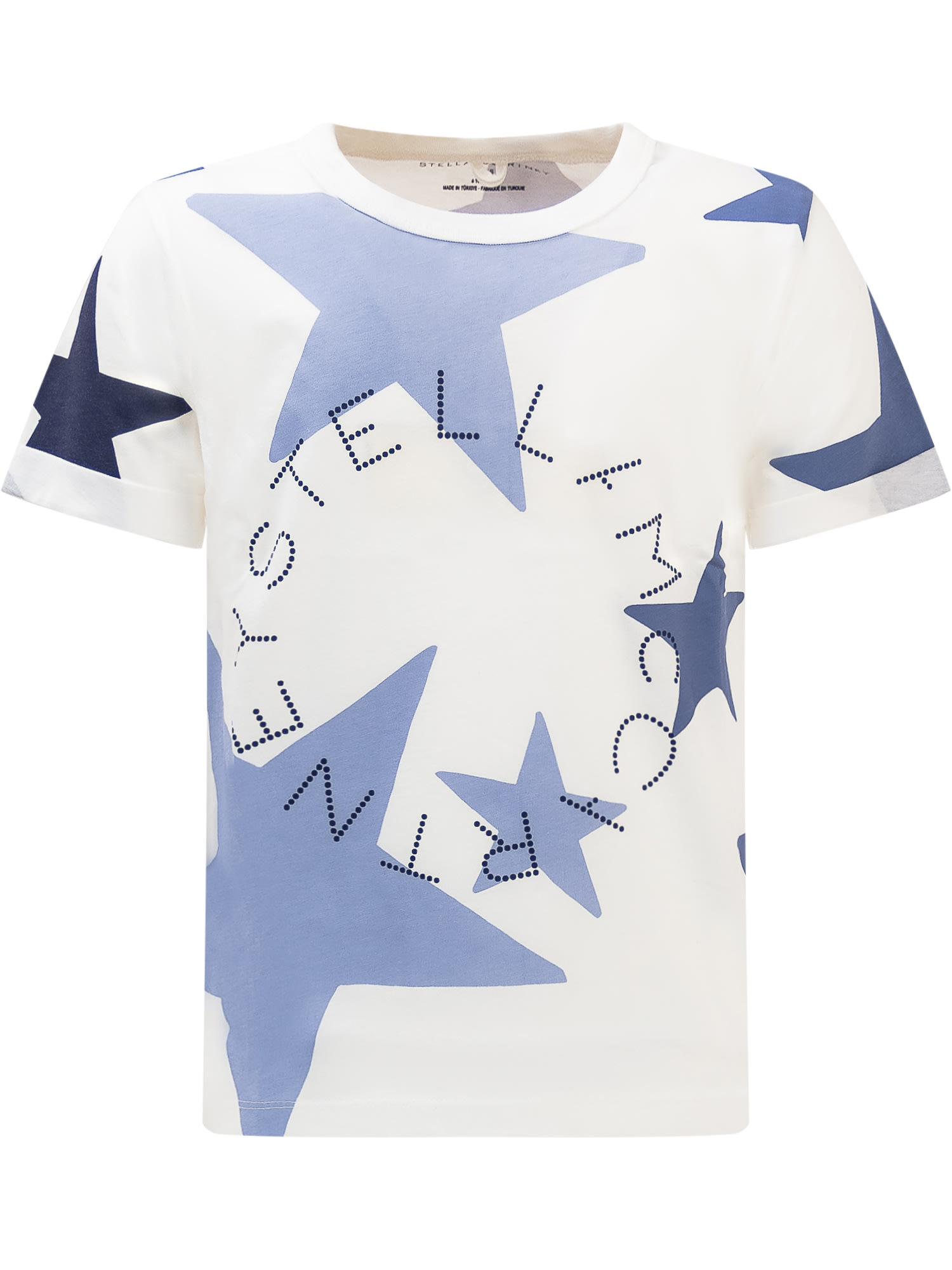Stella Mccartney Kids' Star Logo T-shirt In Ivory/colorful