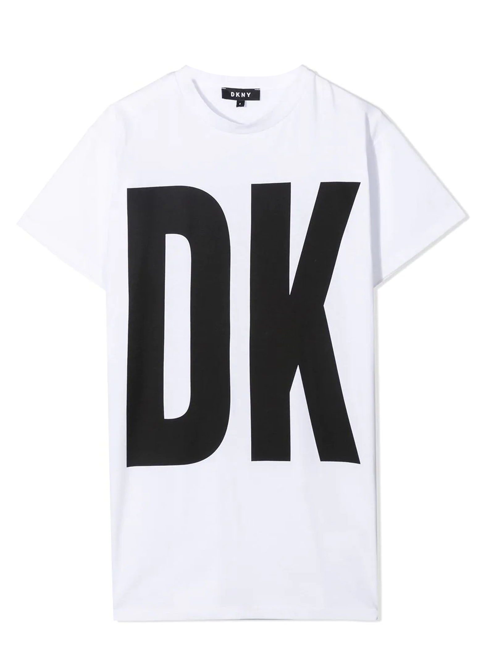 DKNY White Cotton T-shirt Dress