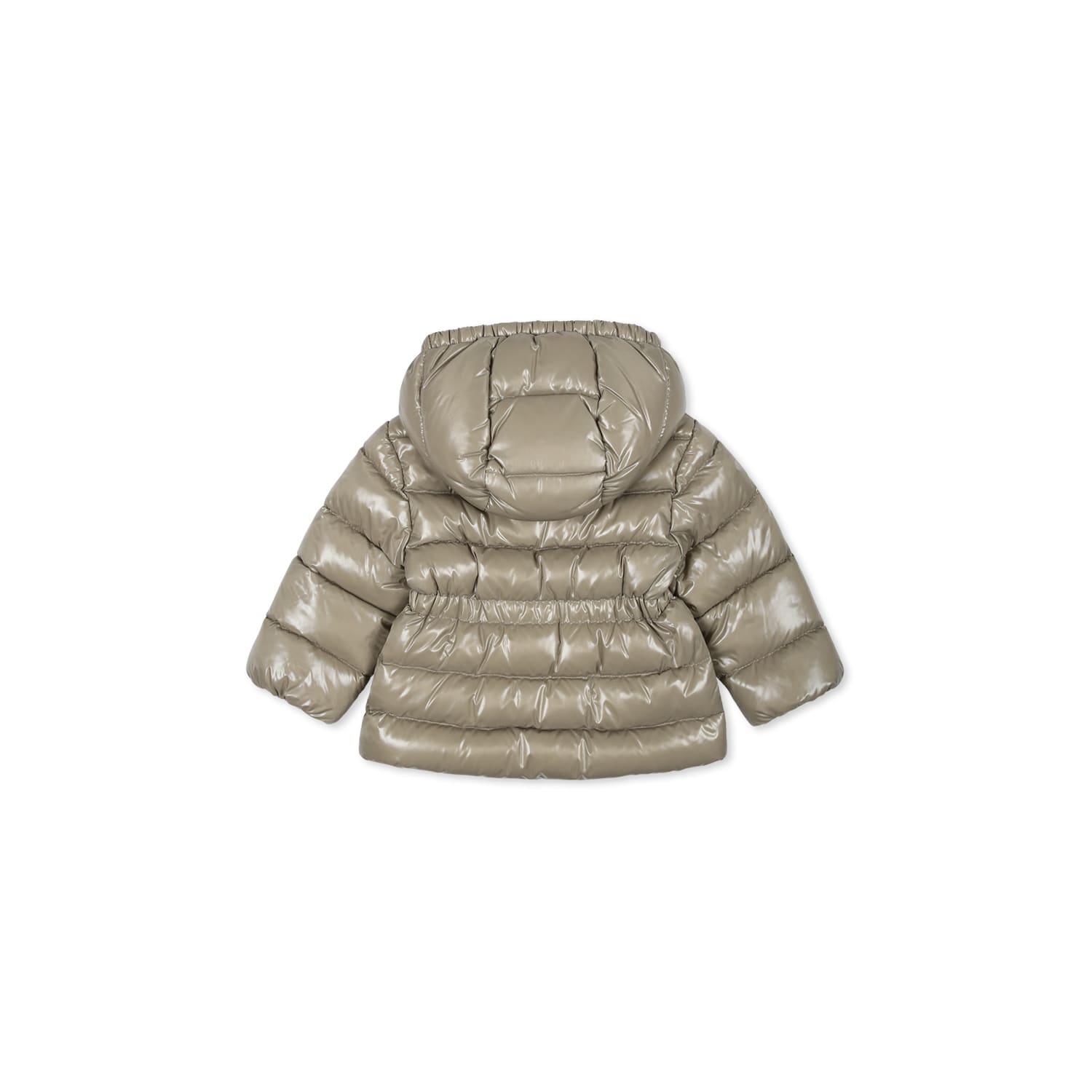 Moncler Adriel Down Jacket For Baby Girl With Logo In Green