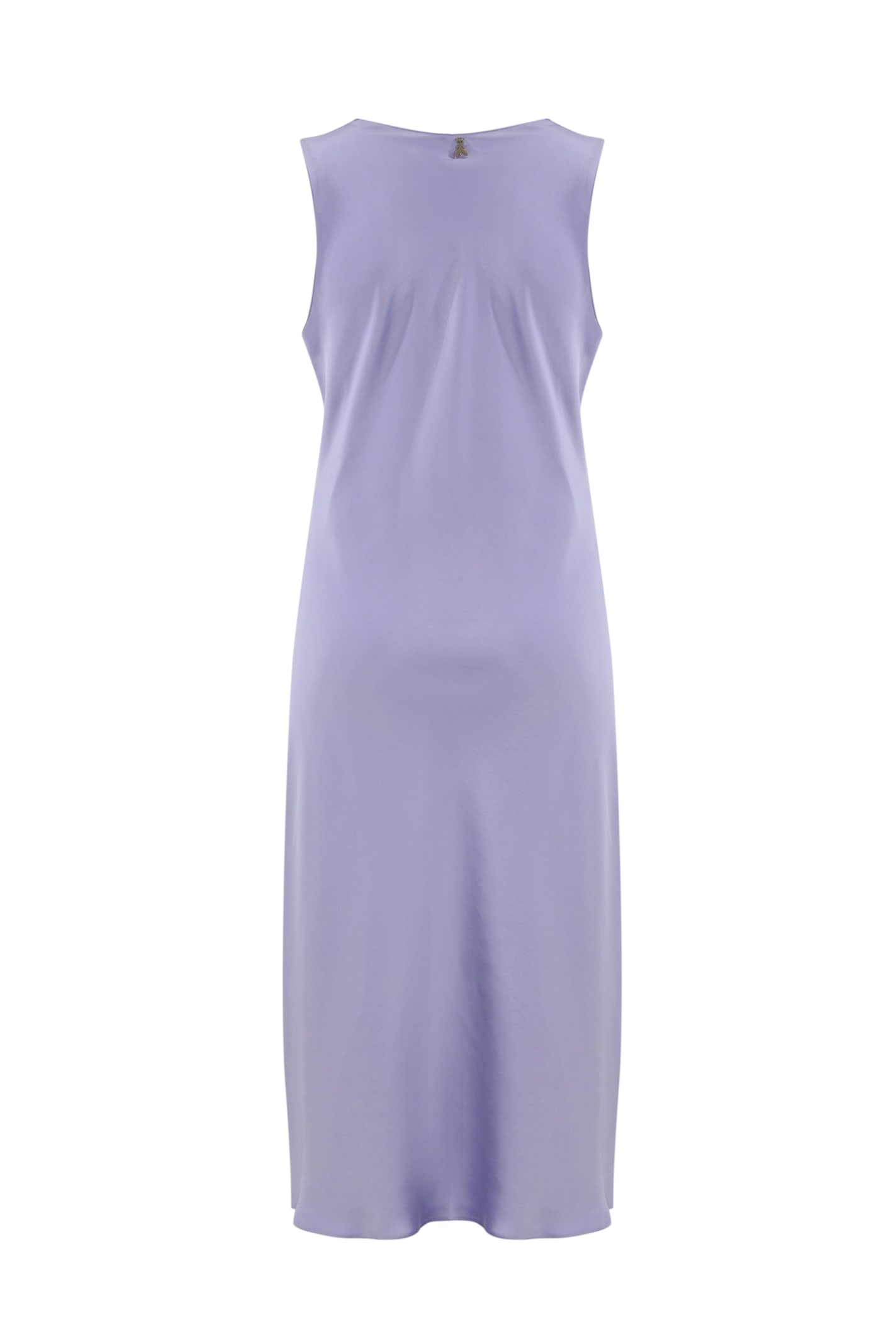 Patrizia Pepe Satin Teardrop Dress In Glam Lilac