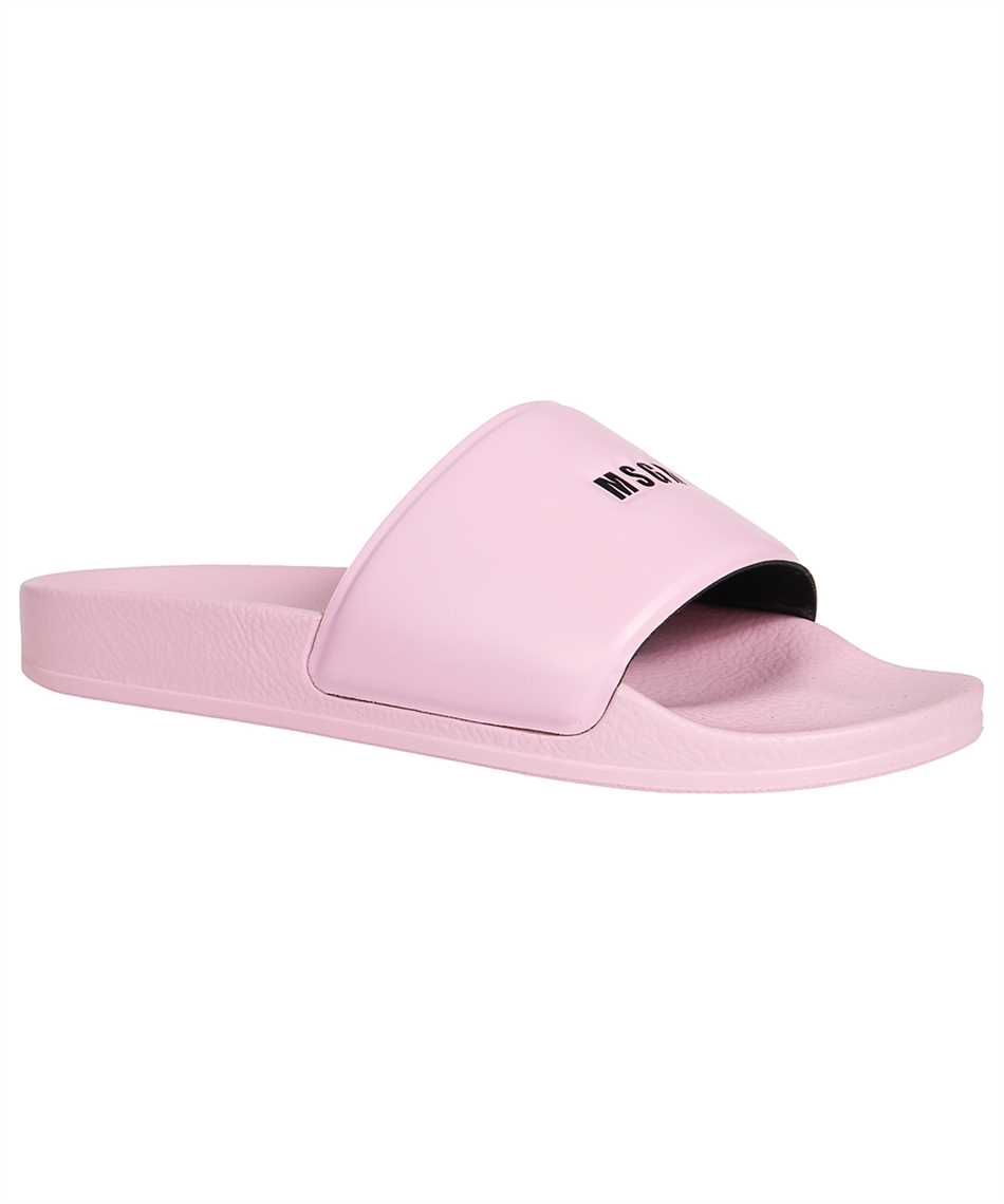 Msgm Slides With Logo In Pink