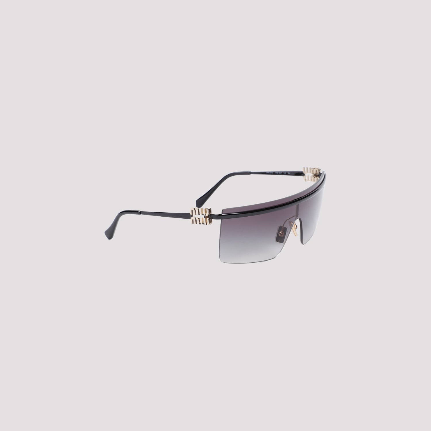 Miu Miu Logo Acetate Sunglasses In Black