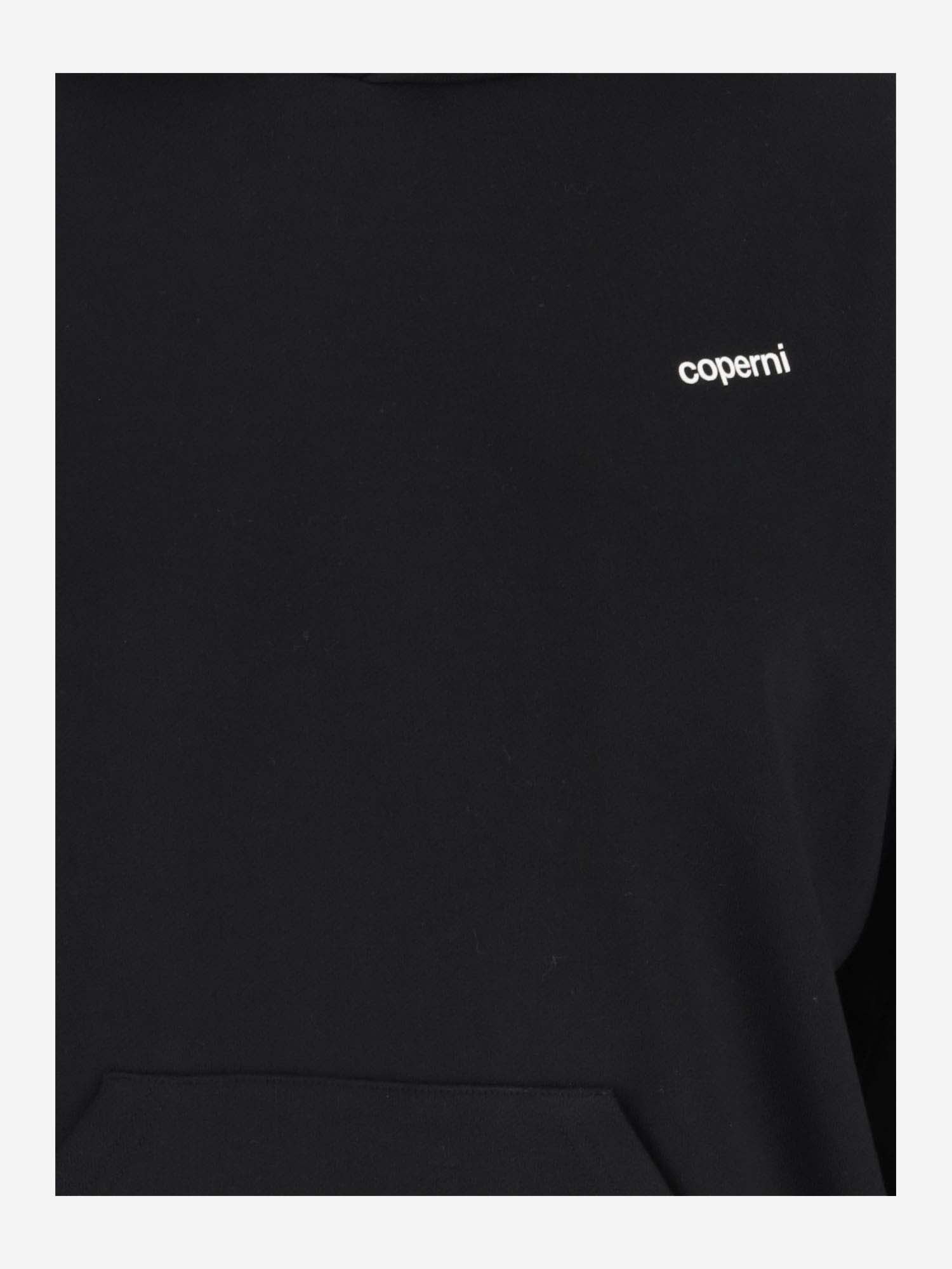 Shop Coperni Cotton Blend Sweatshirt With Logo In Black