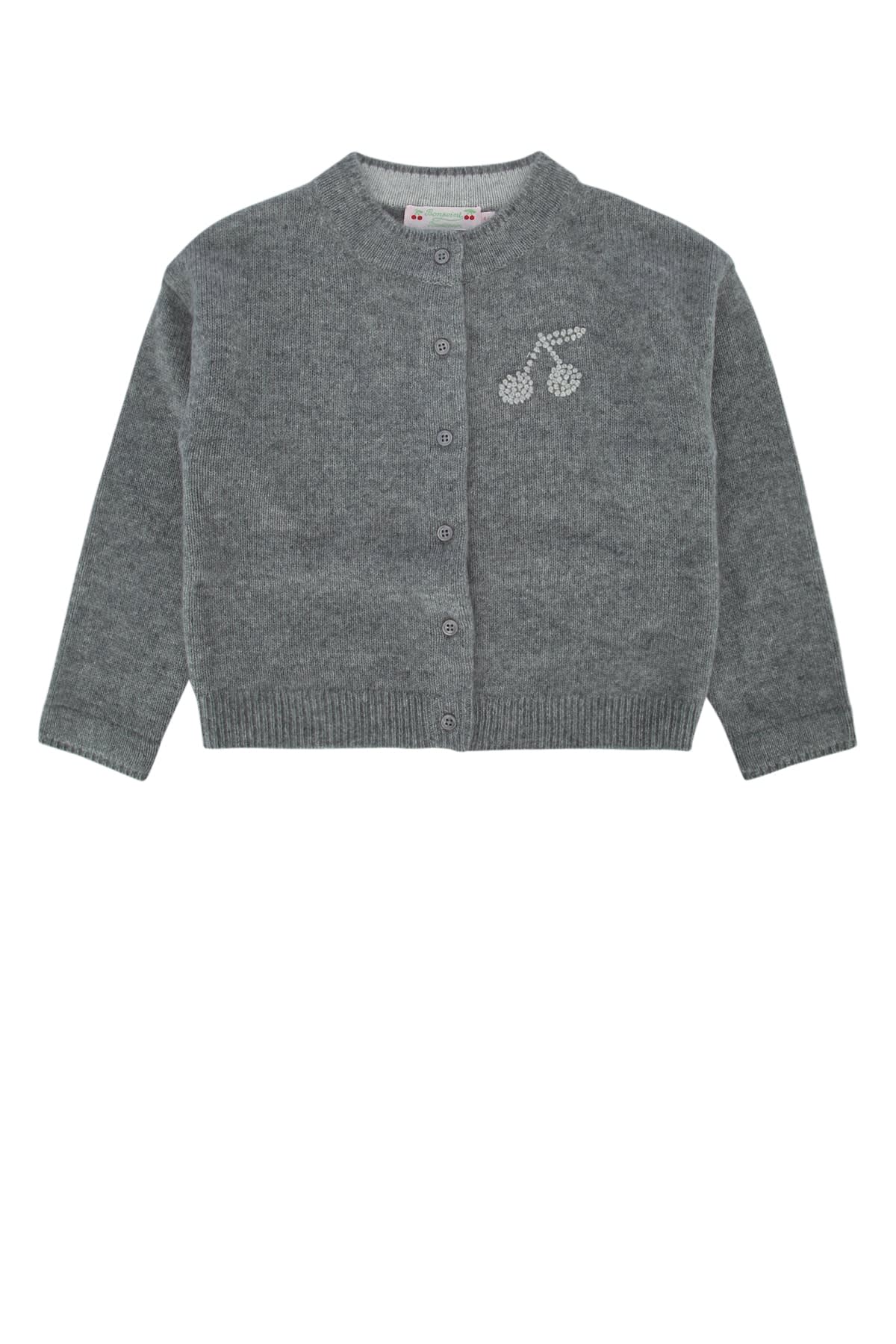 Bonpoint Cashmere 'judicael' Cardigan Kids In Gray