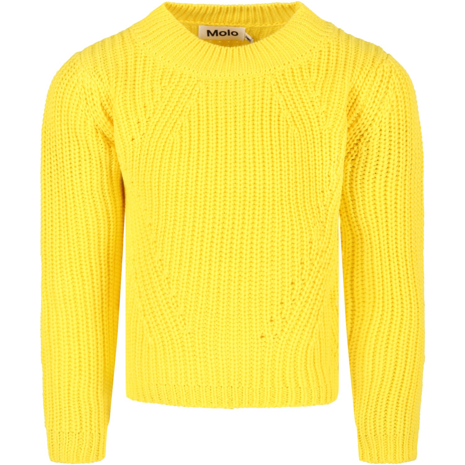 Molo Yellow Sweatshirt For Girl