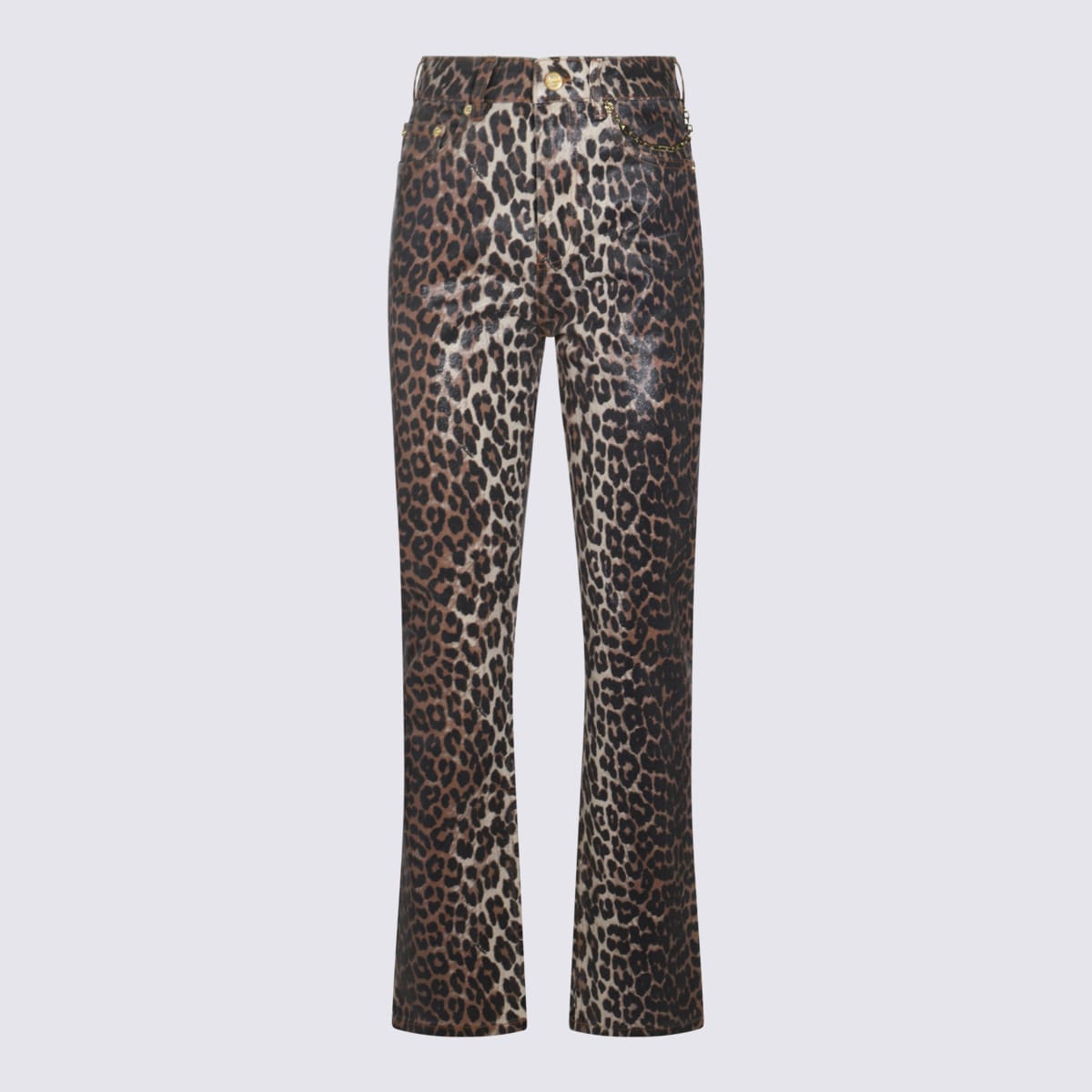 Leopard Cotton Jeans