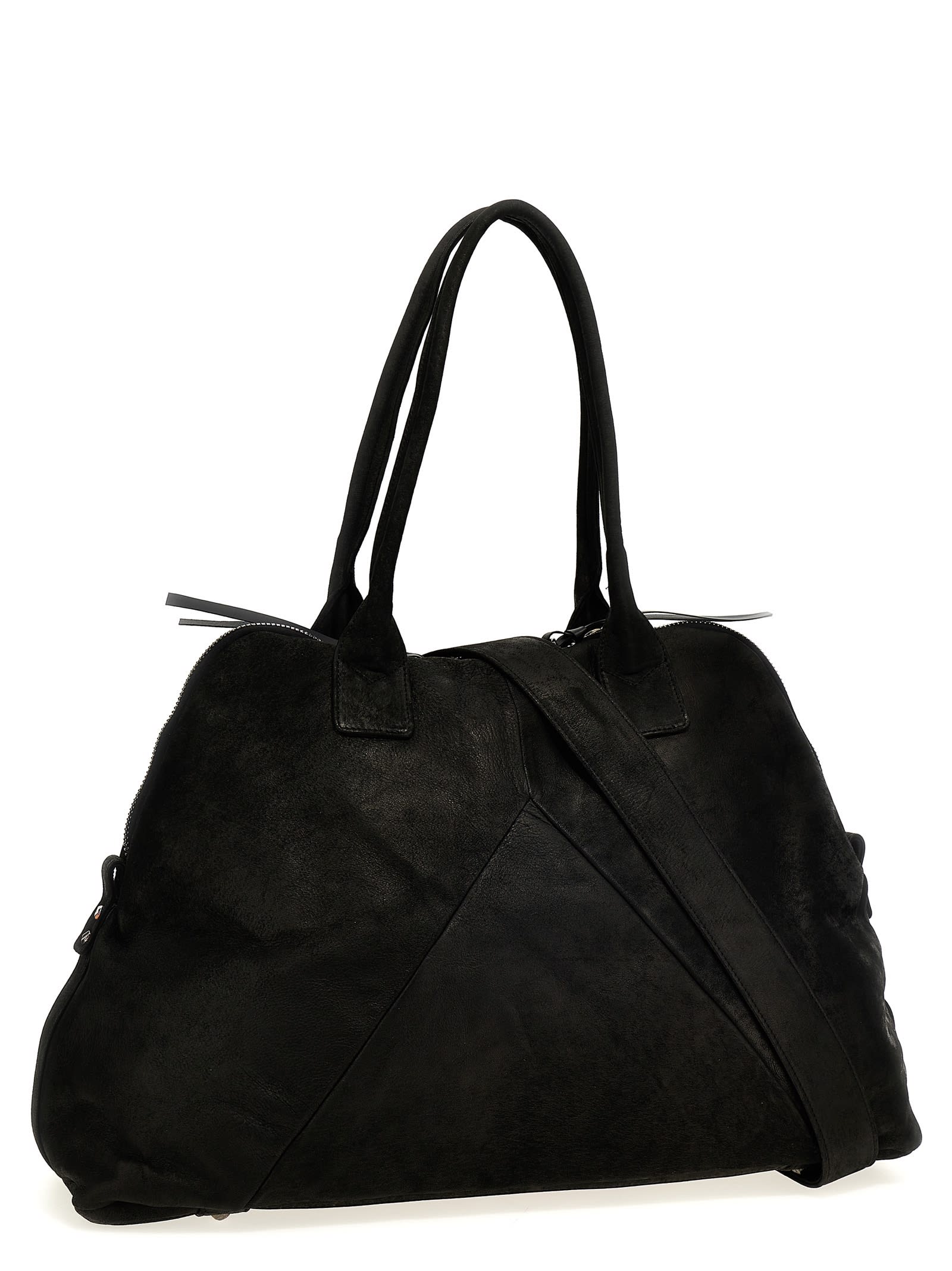 Shop Giorgio Brato Leather Travel Bag In Black