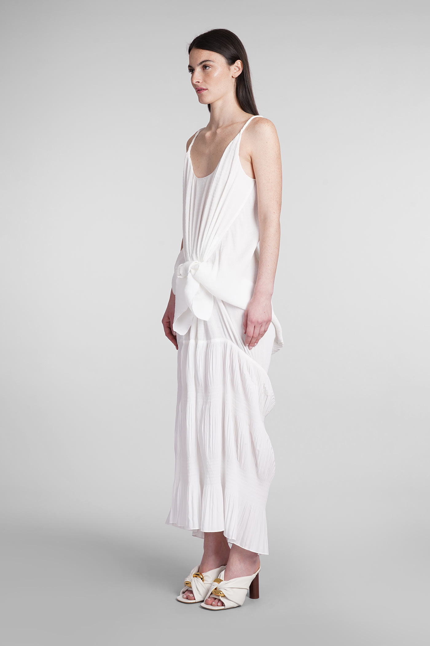 Shop Jw Anderson Dress In White Polyester