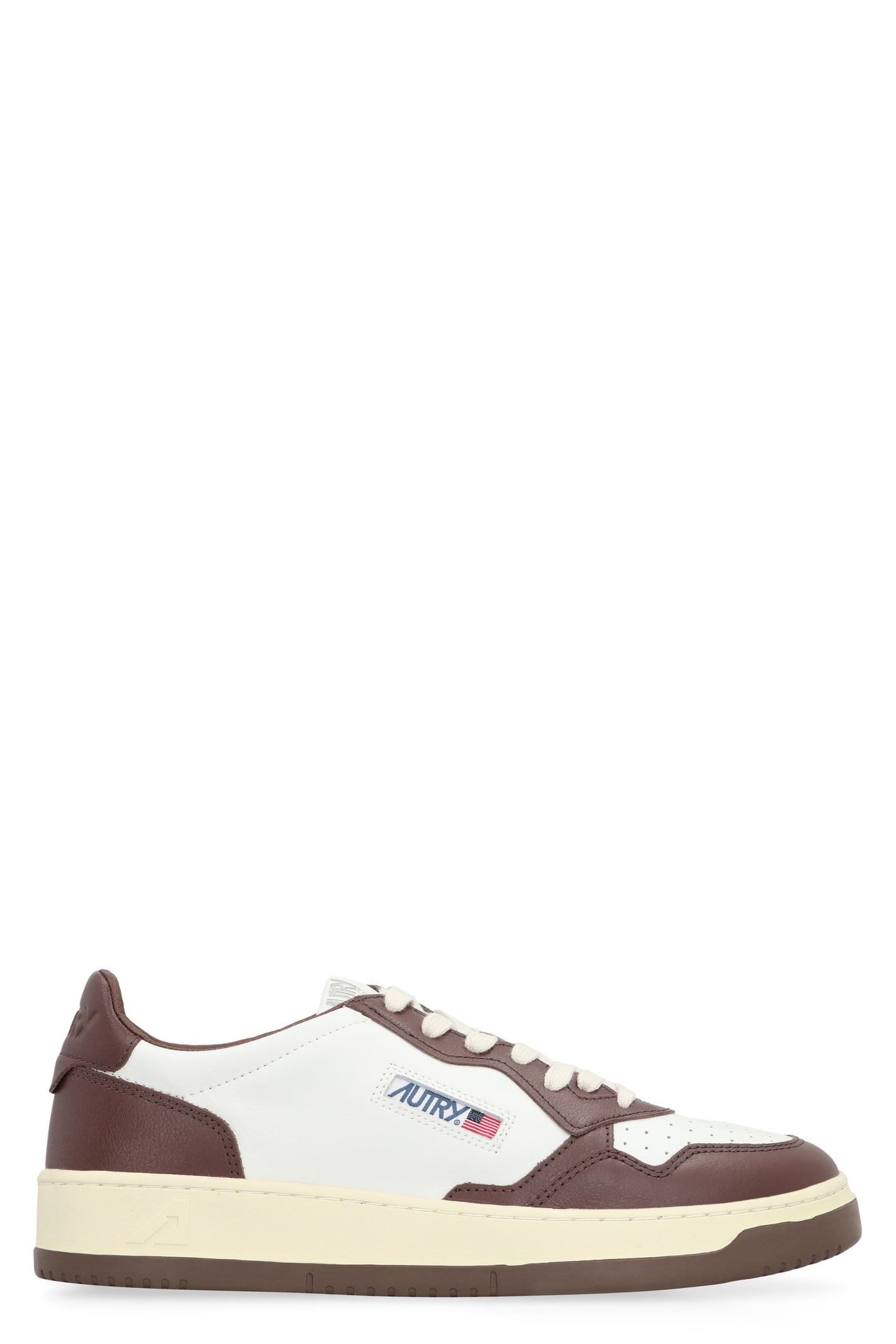 Shop Autry Medalist Leather Low-top Sneakers In White