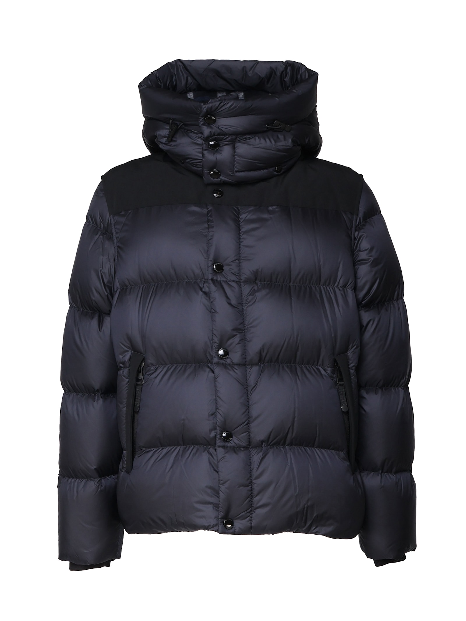 Shop Burberry Nylon Puffed Jacket In Blue