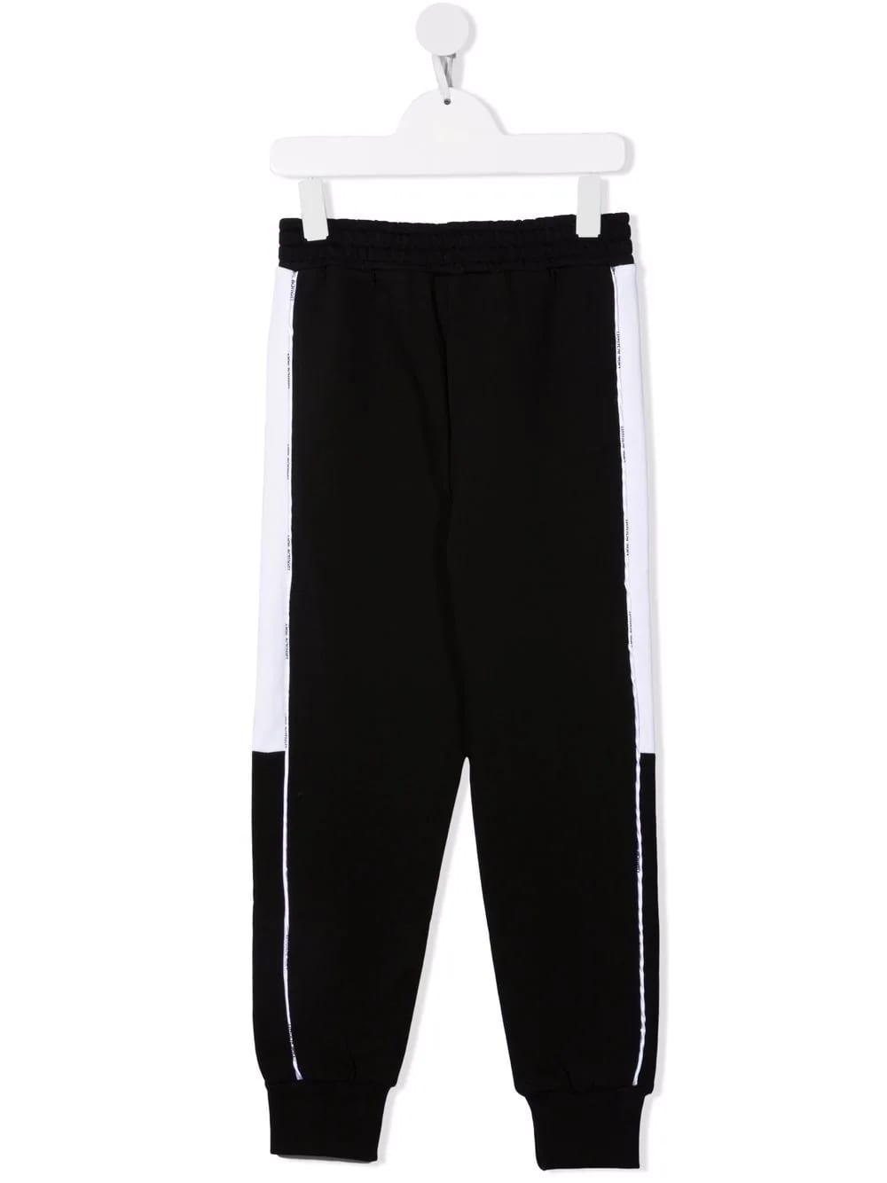 Neil Barrett Kids Black Joggers With Contrast Bands