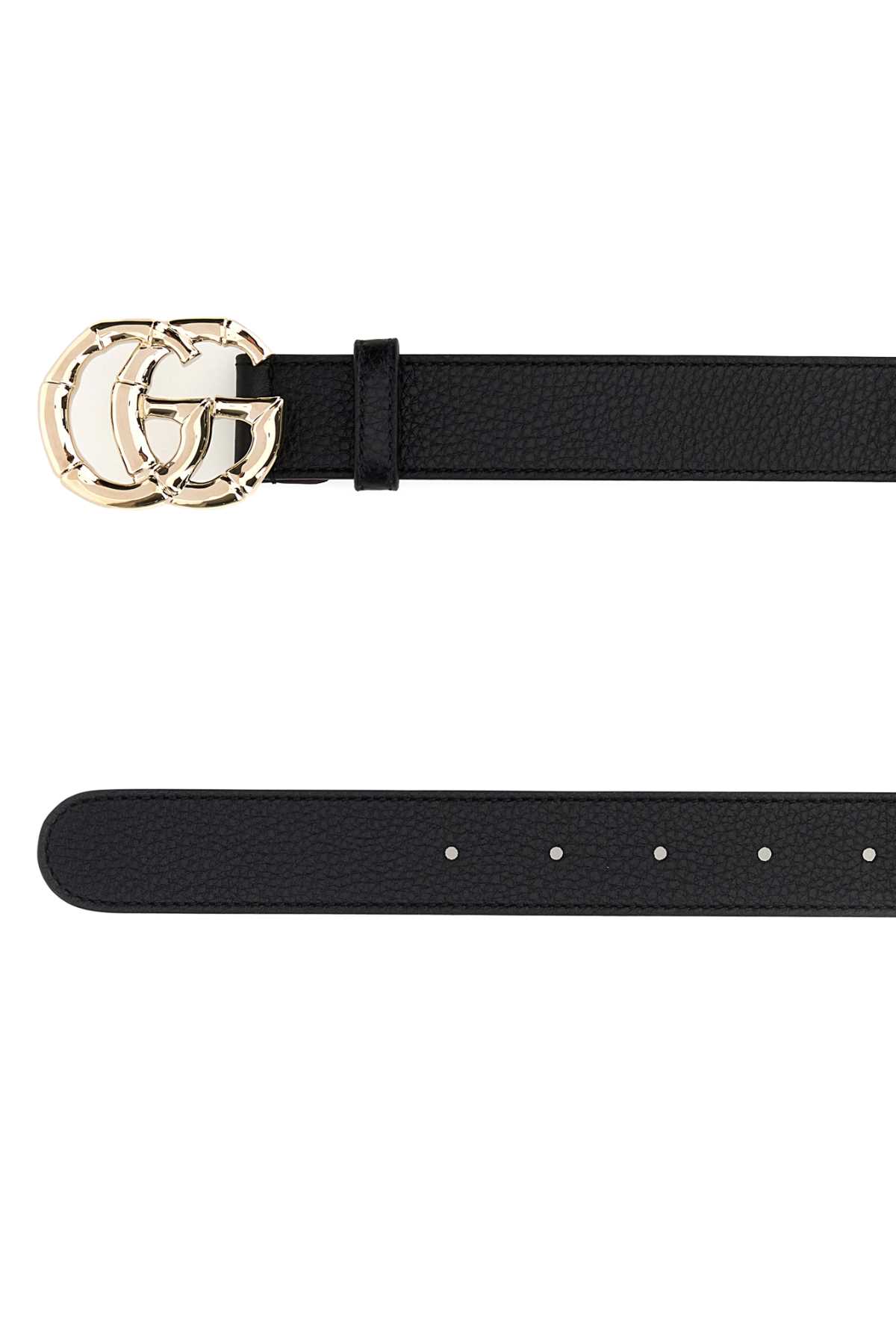 Gucci Black Leather Belt In Black