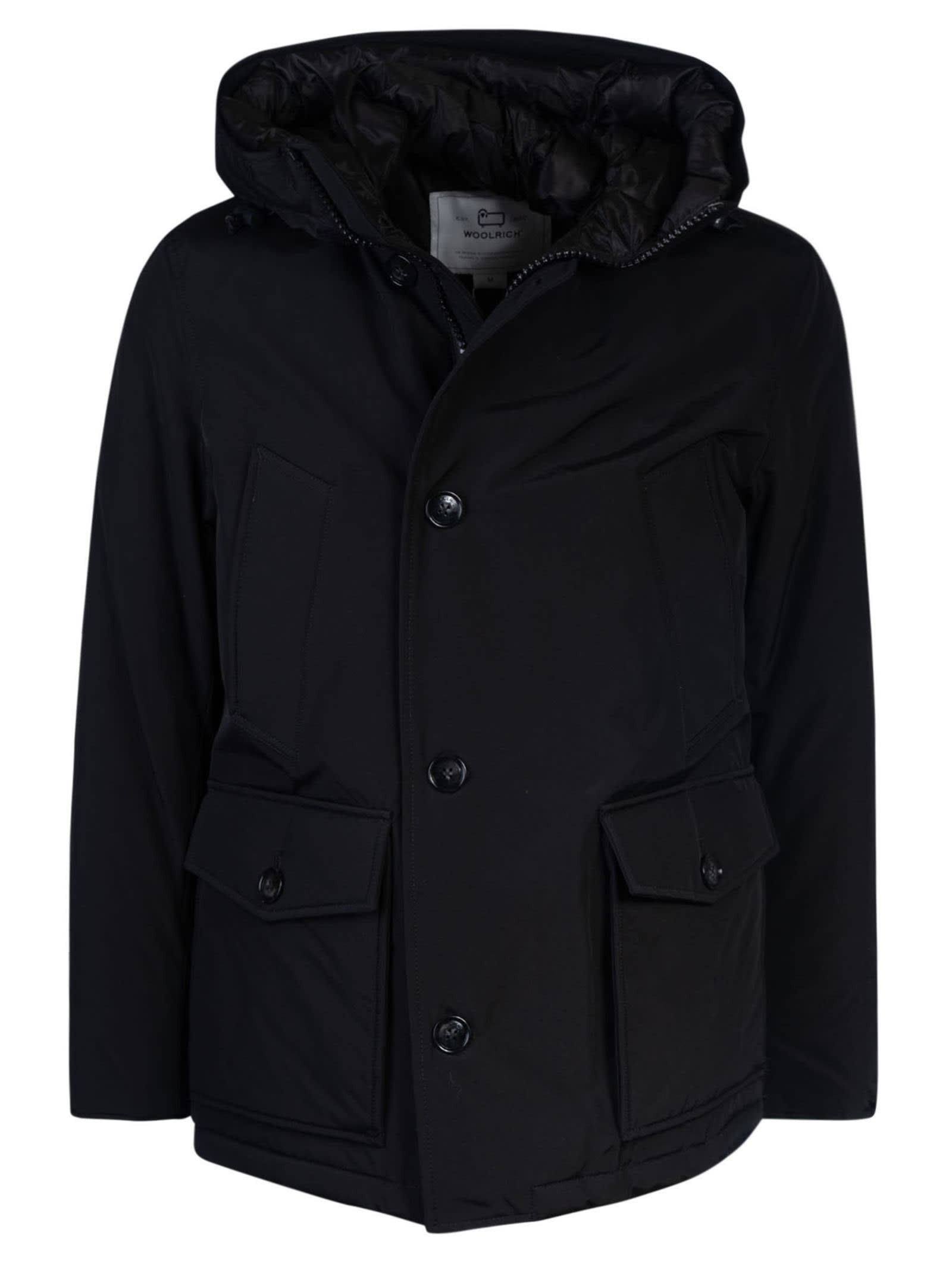 Woolrich Arctic Anorak Jacket In Black