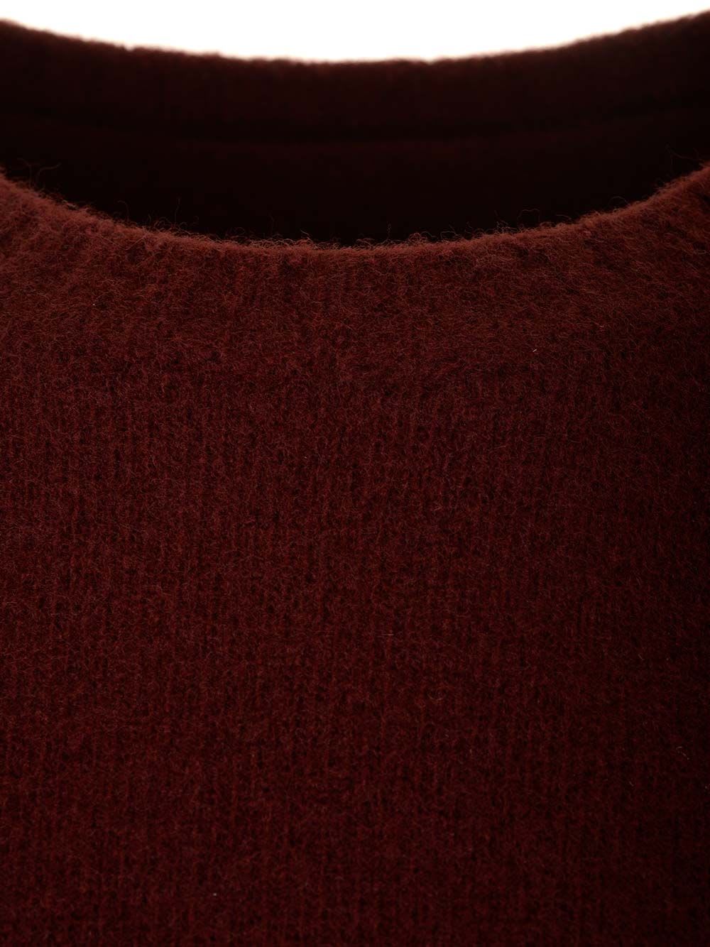 Shop Maison Margiela Lambswool Sweater In Bordeaux