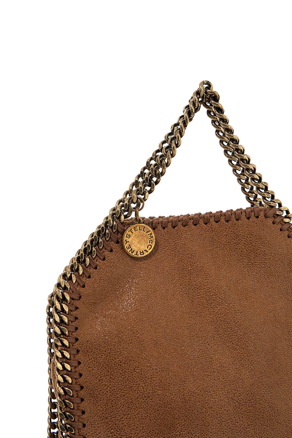 Shop Stella Mccartney Falabella Tiny Bag In Pecan (brown)