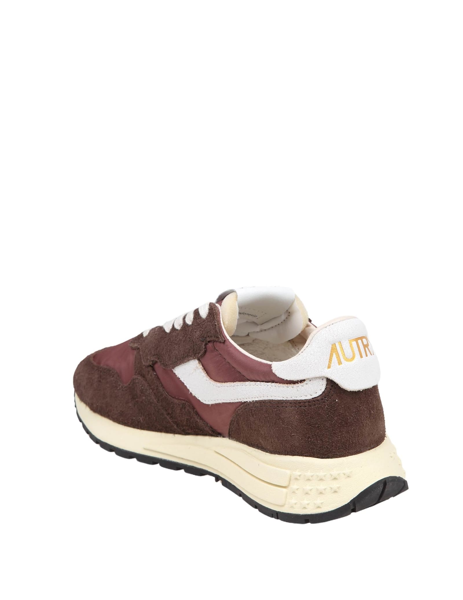 Shop Autry Reelwind Low Sneakers In Ebony Color Suede And Nylon In Wht Ebony