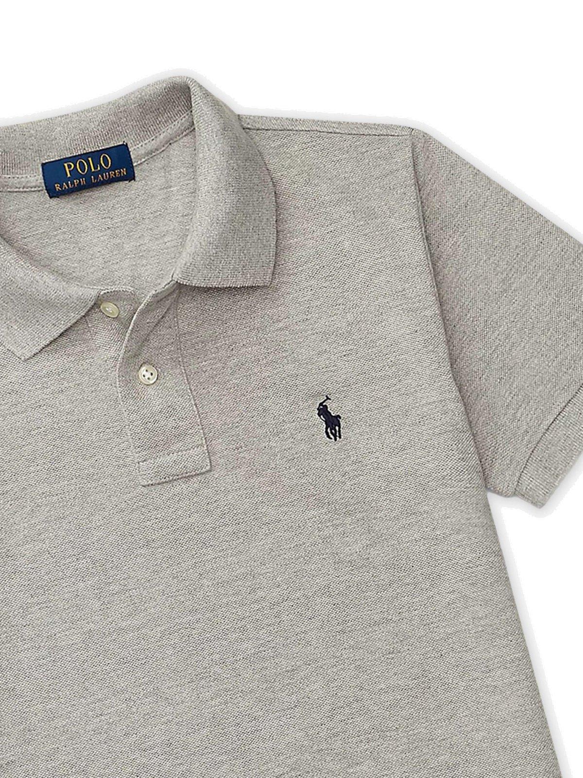 Polo Ralph Lauren Short-sleeve Logo Embroidery Polo Shirt In Grey
