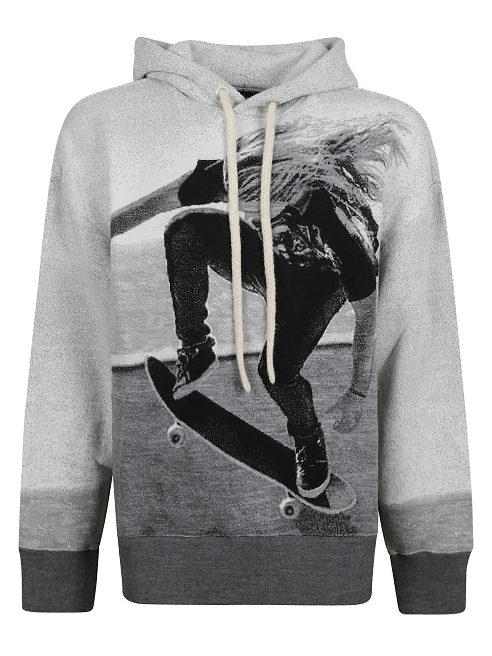 Palm Angels Jacquard Skater Hooded Sweater
