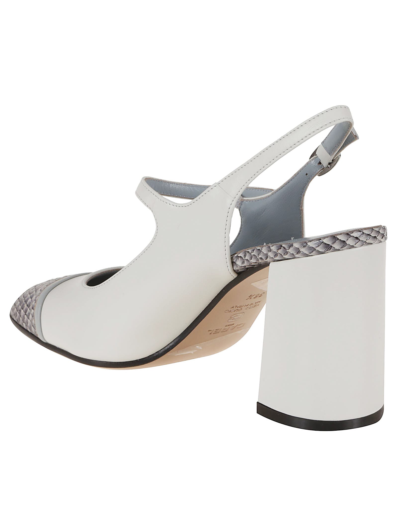 Shop Carel Calf Slingback Espiegle In Zebre Salmon Ivory