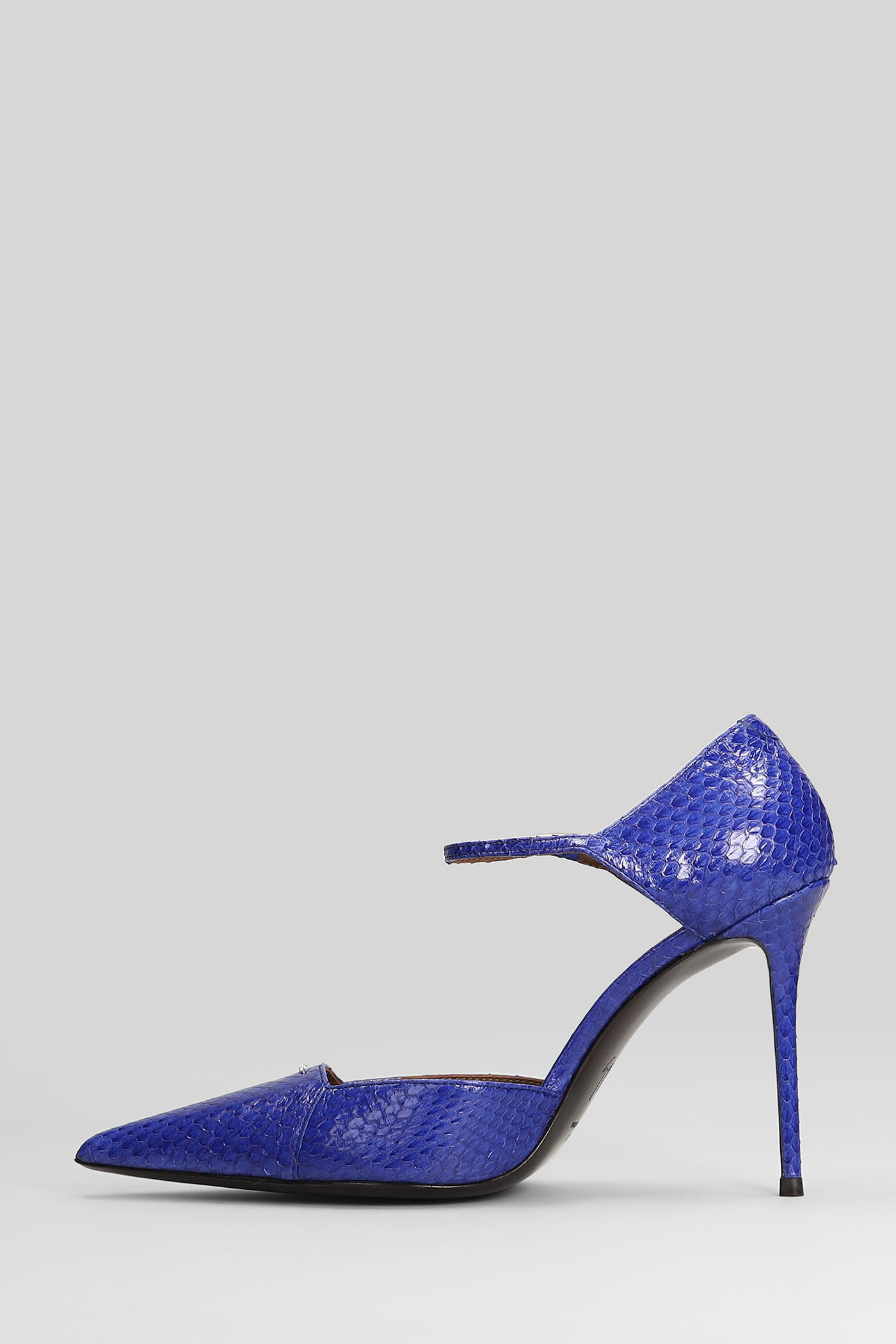 Giuseppe Zanotti Raquel D Orsay 105 Pumps In Blue Leather In Blue