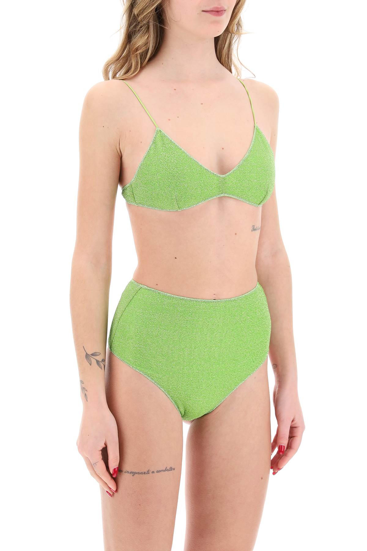 Shop Oseree Lumiã¨re Bikini In Lime (green)