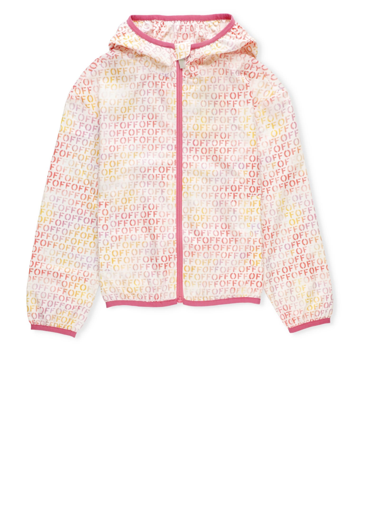 Off-white Kids' Jacket With Logo In Pink