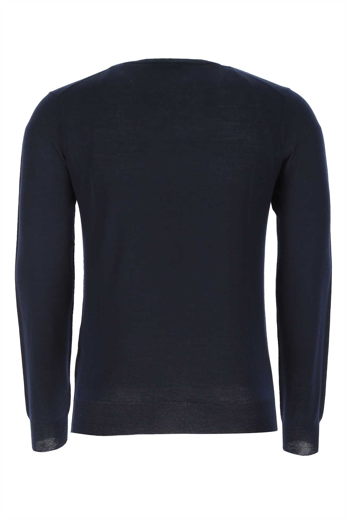 Shop Prada Navy Blue Cashmere Sweater In F0008