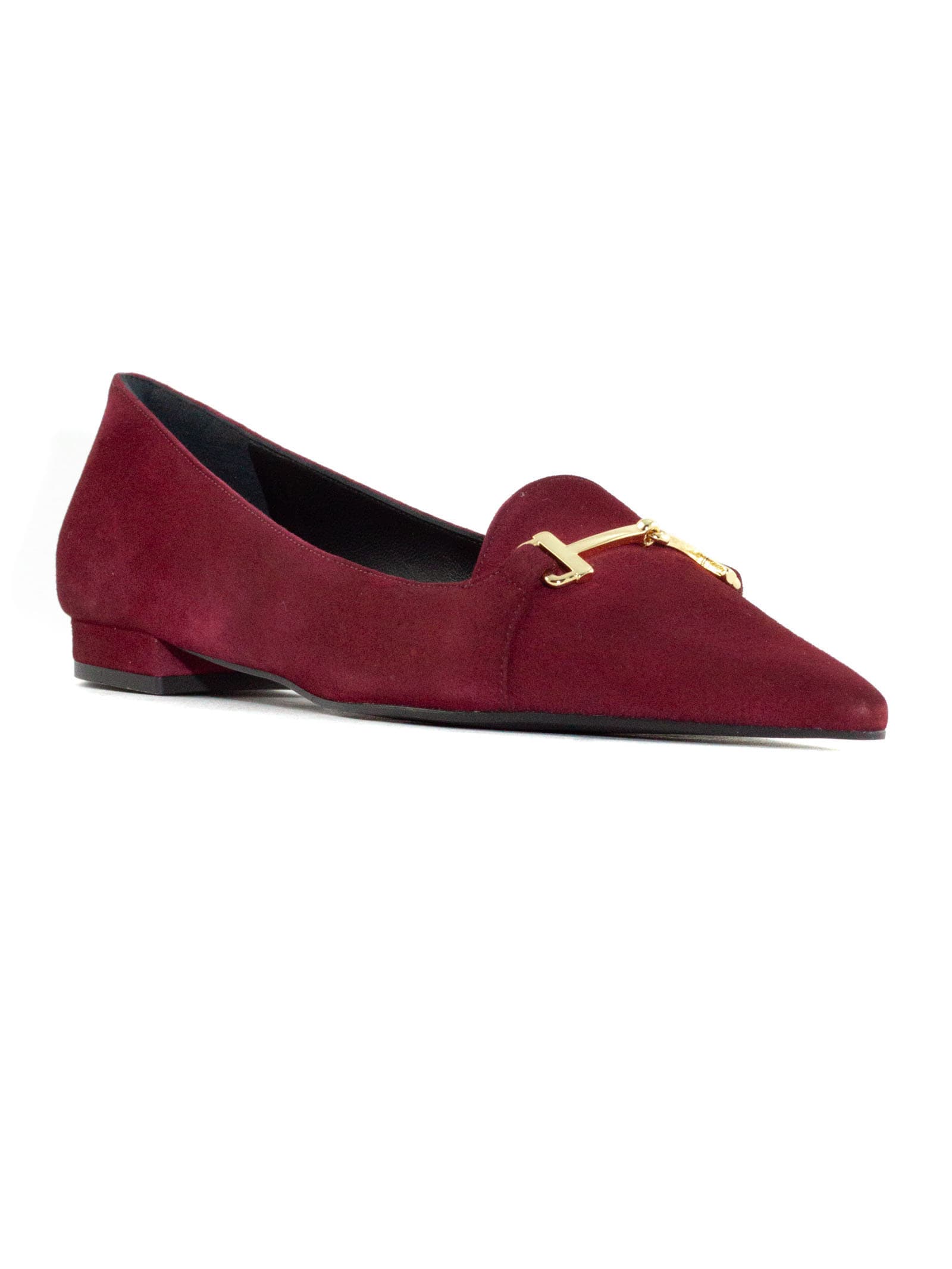 Shop Roberto Festa Bordeaux Suede Argia Loafer