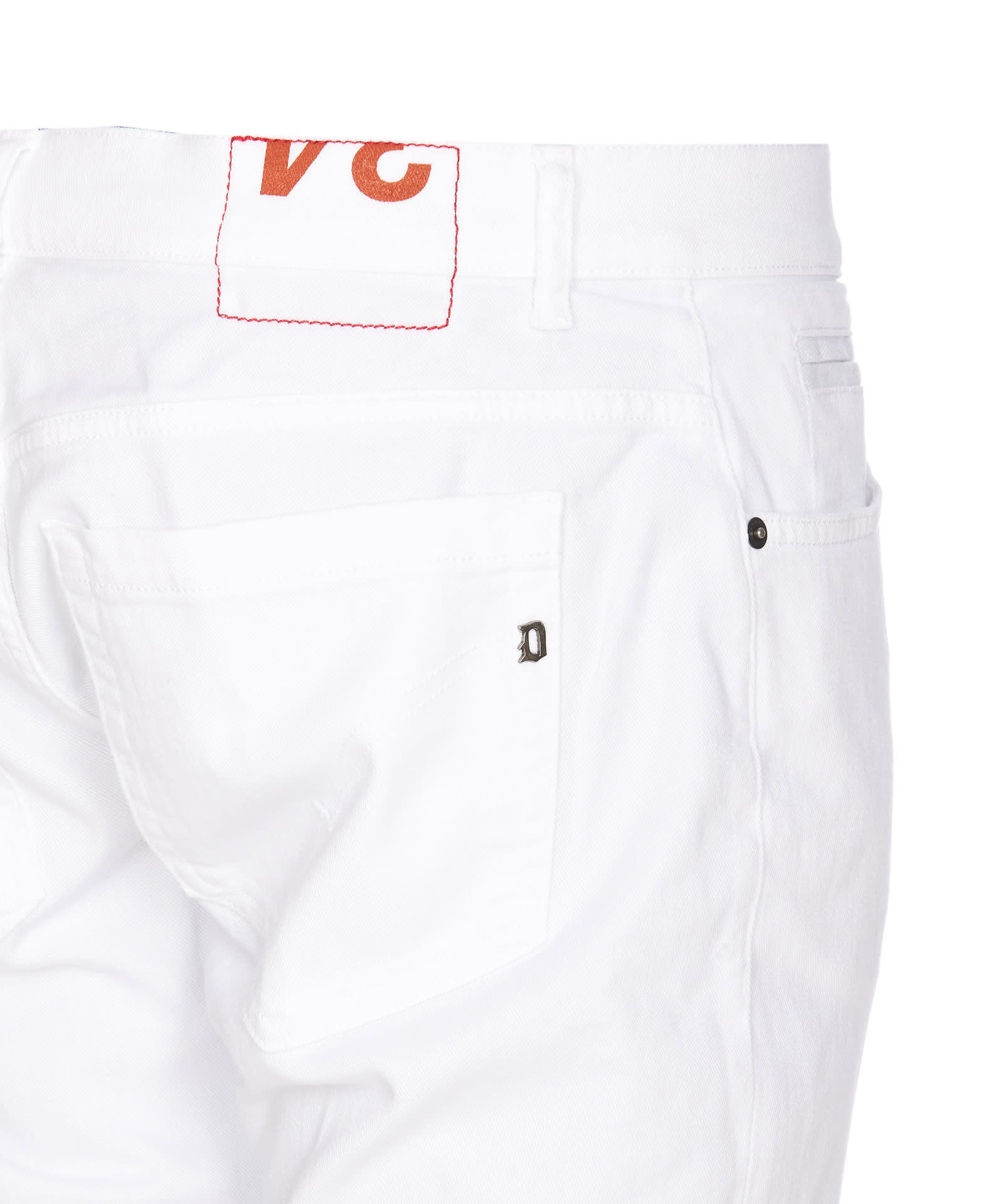 Dondup Carrot Leg Jeans In Durable Cotton Drill In White