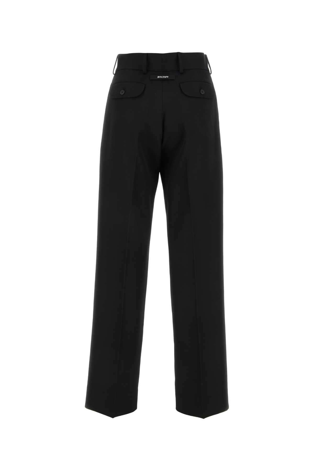 PALM ANGELS BLACK POLYESTER BLEND PANT