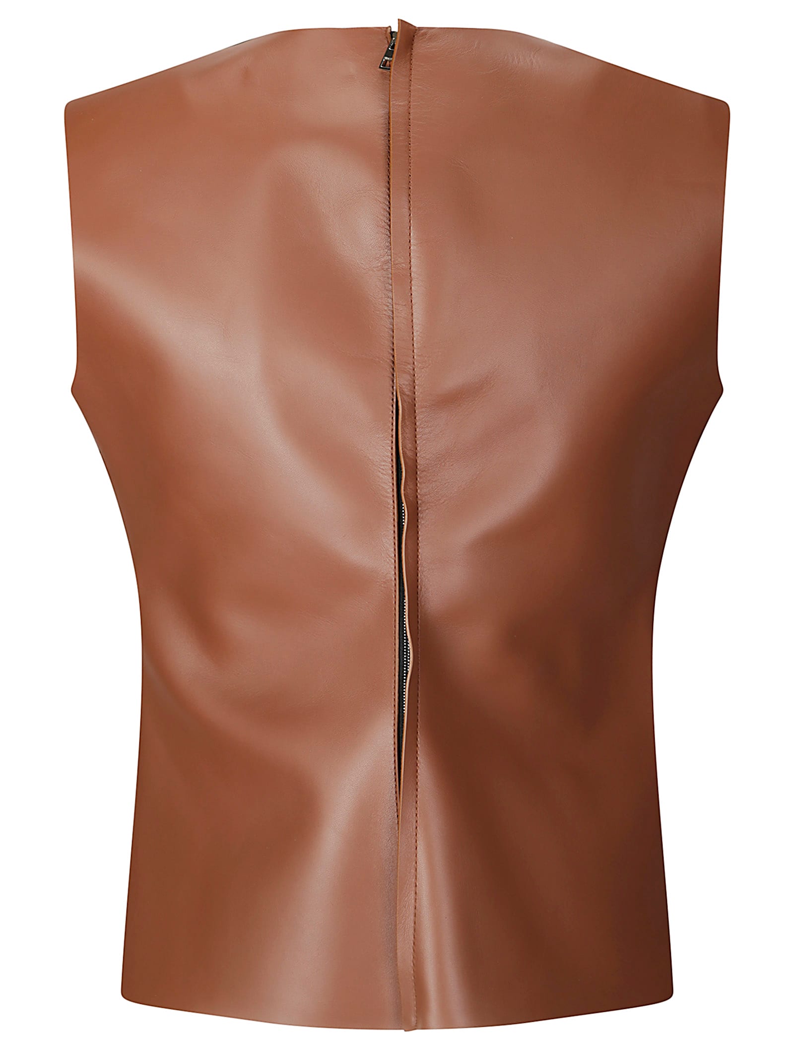 Jw Anderson Leather Tank Top Seam Detailing