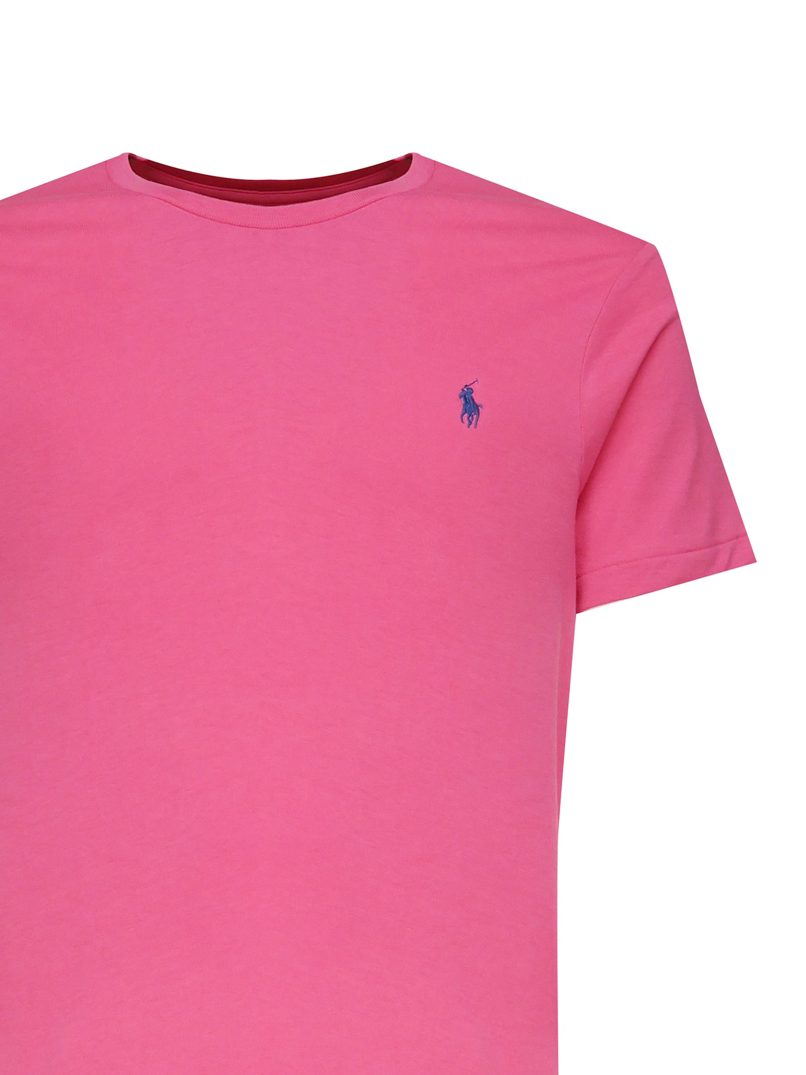 Polo Ralph Lauren Pima Short Sleeve Slim Fit T-shirt In Peony/c7331