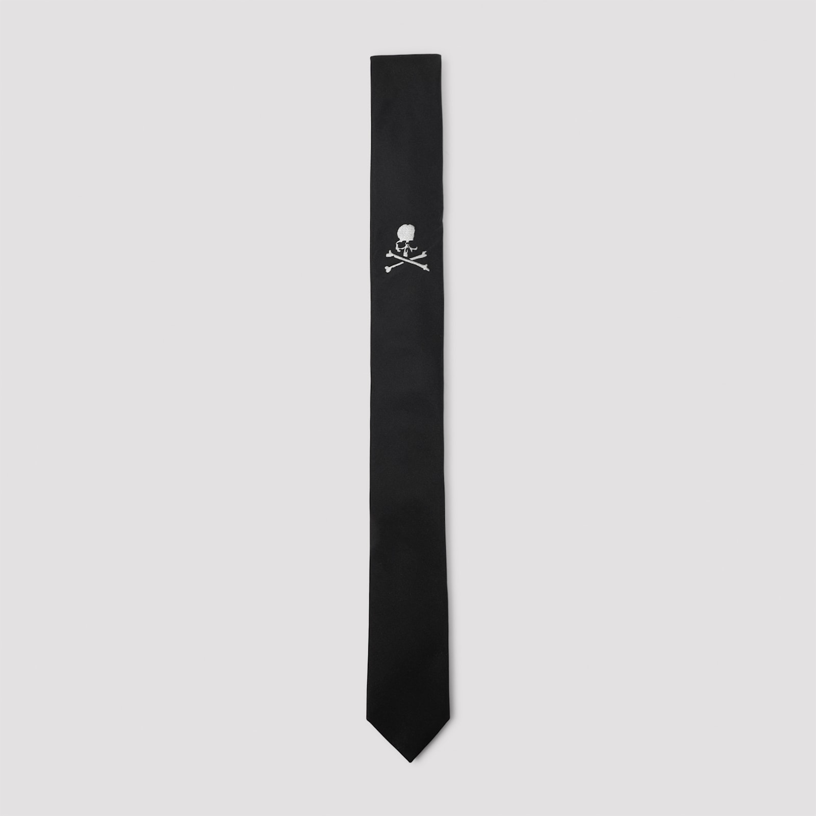 Mastermind Japan Skull And Crossbones Slim Tie In Black