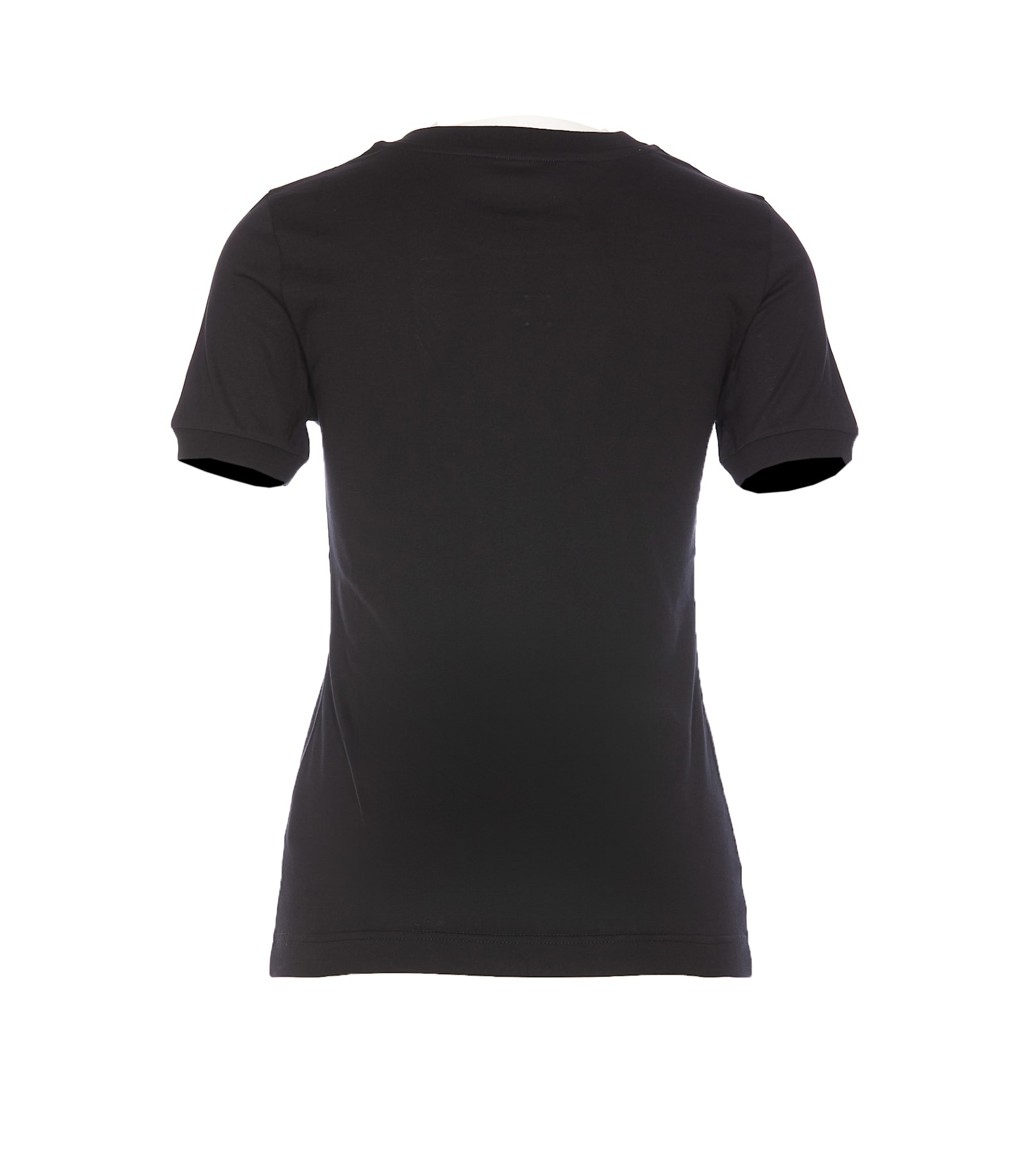 Dolce & Gabbana Black T-shirt With Logo Decorated With Crystals On The Front In Blue