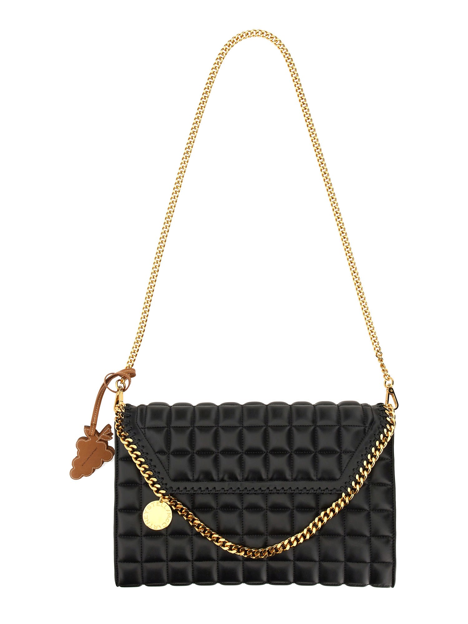 Shop Stella Mccartney Falabella Quilted Bag In Nero