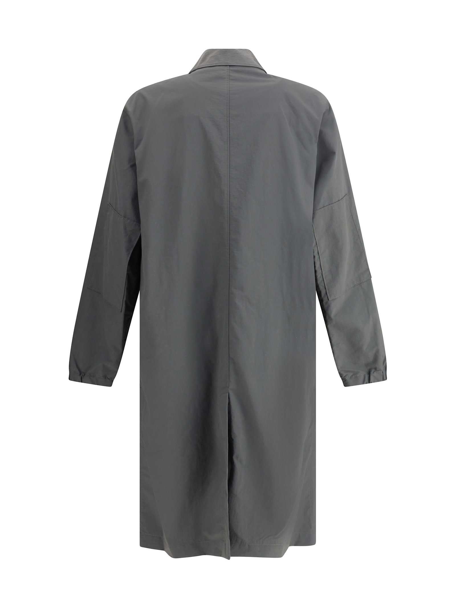 Gr10k Mono Dust Trench In Dark Asphalt Grey