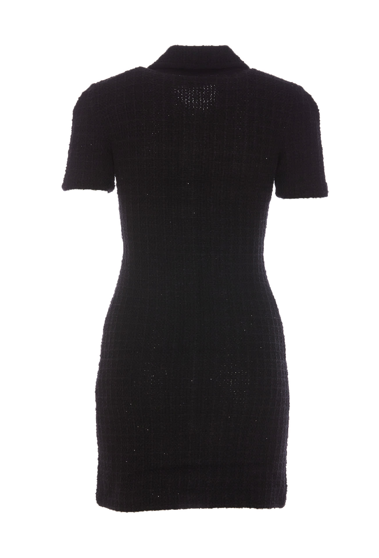 Shop Self-portrait Jewel Button Dress In Black