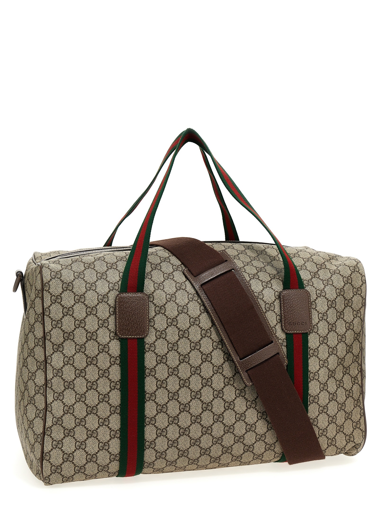 Shop Gucci Gg Supreme Large Travel Bag In Multicolor