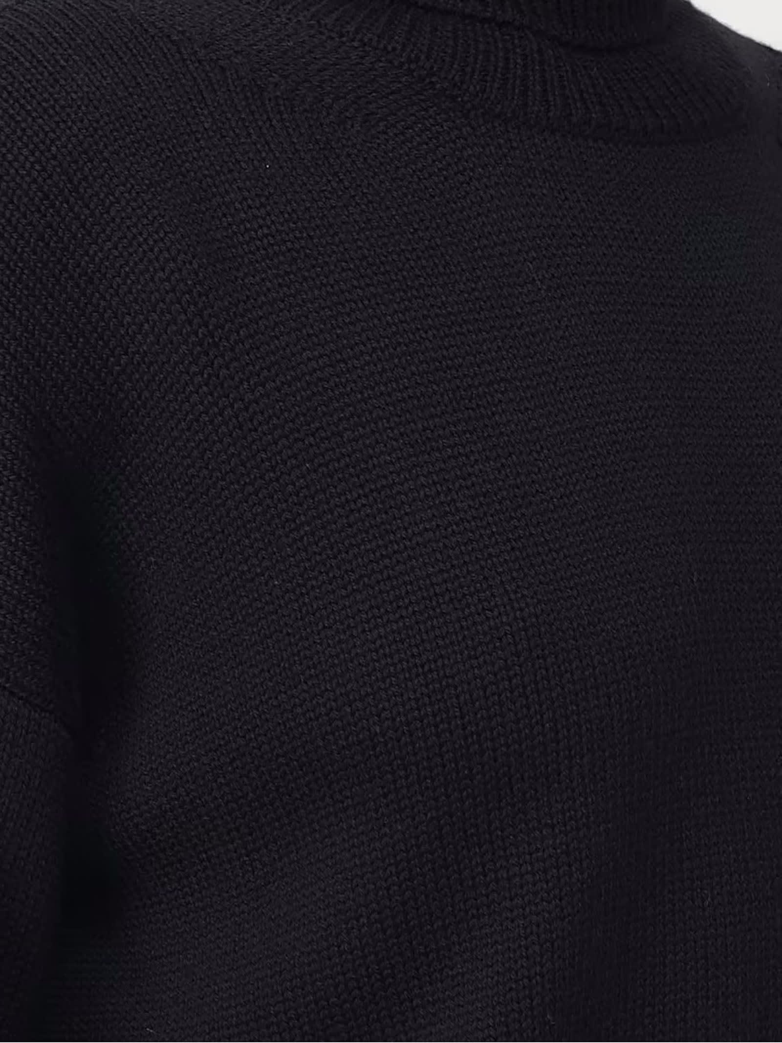 Shop Dondup Black Wool Dolcevita Sweater In Nero