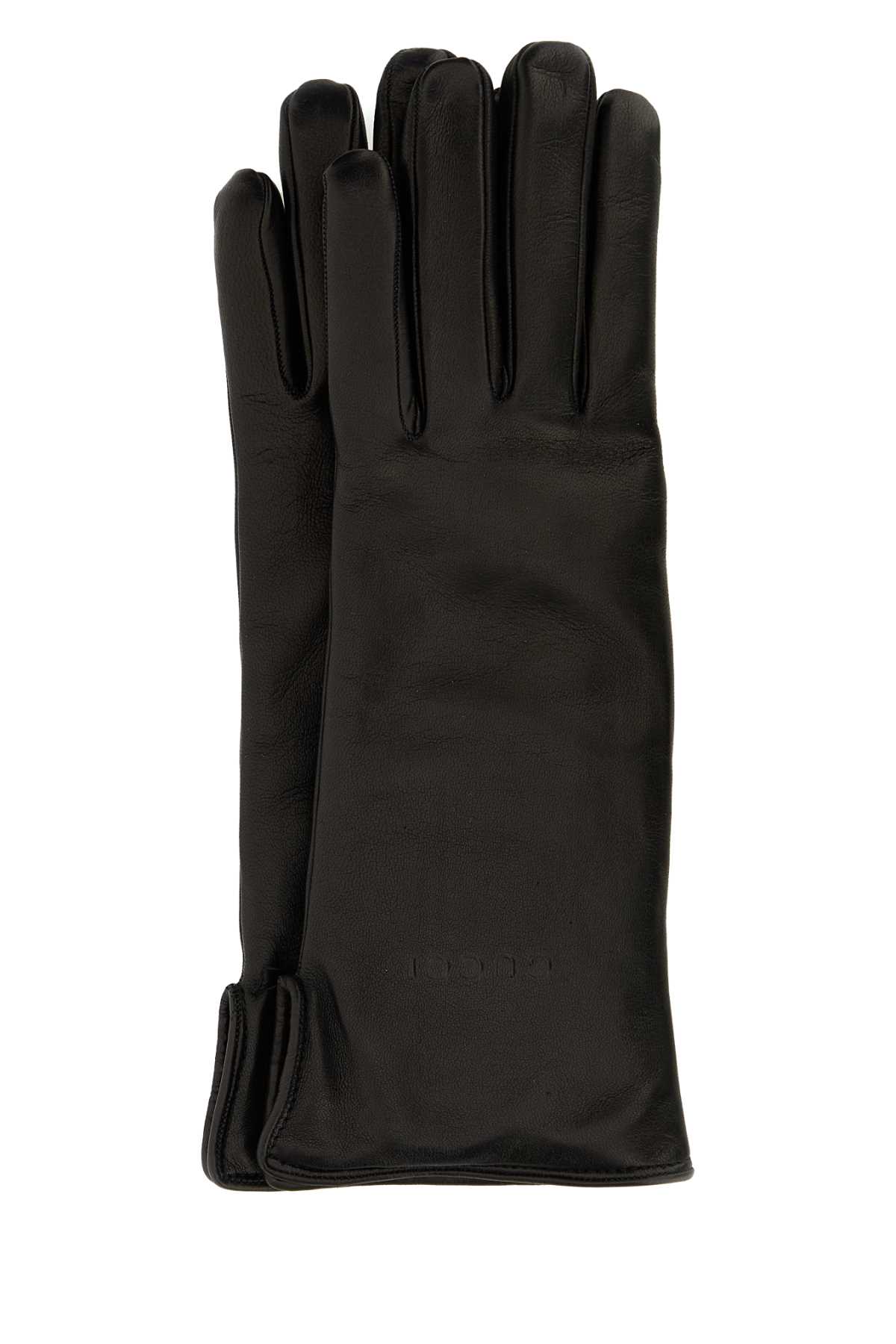 Gucci Black Leather Gloves